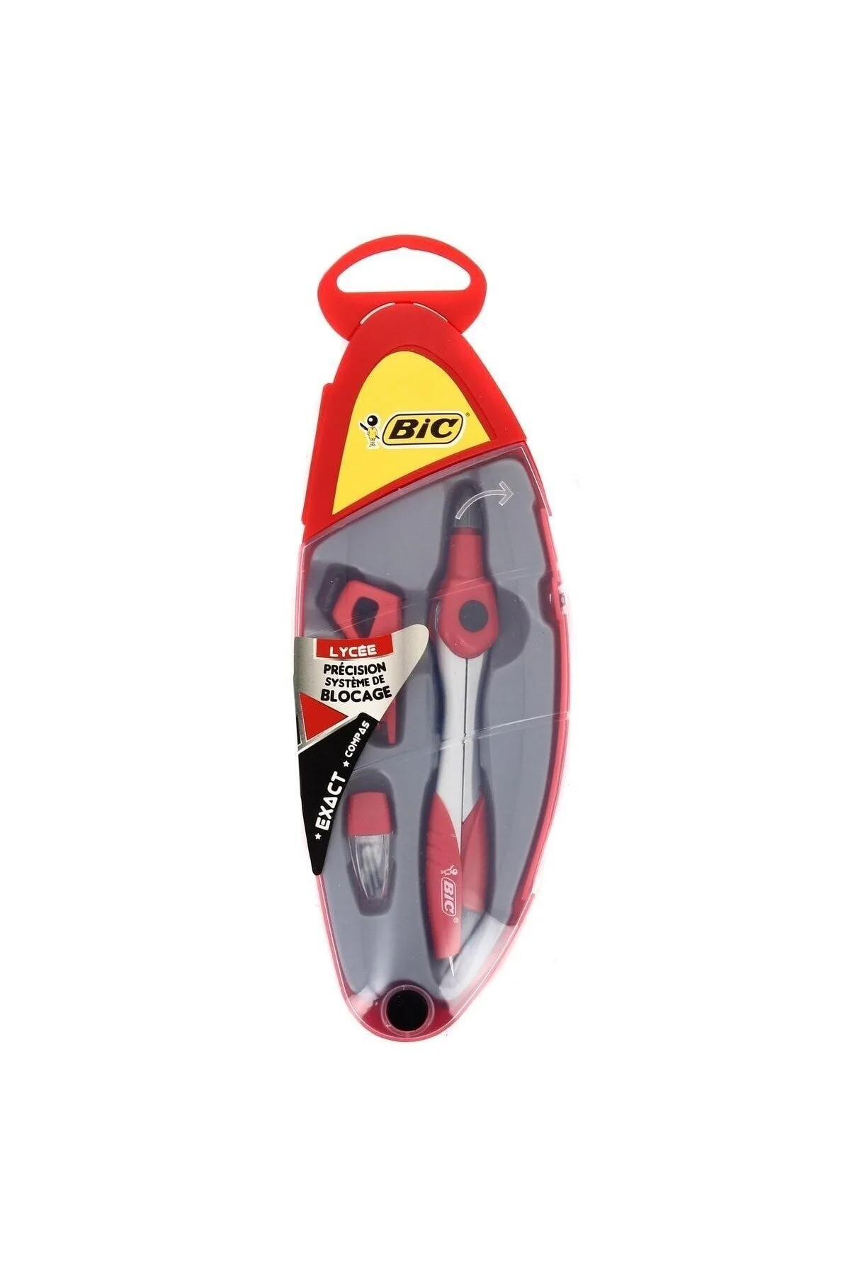 پرگار قرمز مجموعه 5 قطعه دبیرستان بیک Bic