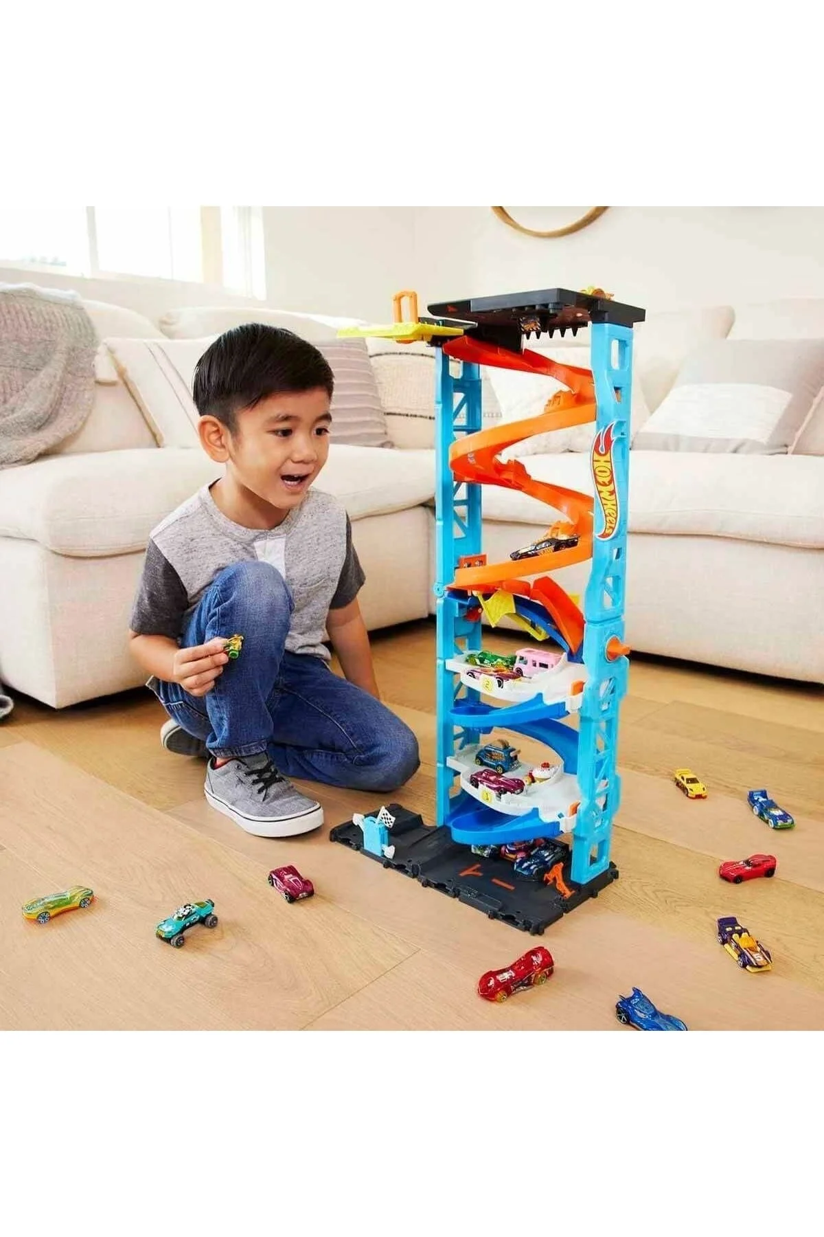 ماشین اسباب بازی برج مسابقه هیجان انگیز HKX43 از ترکیه HOT WHEELS