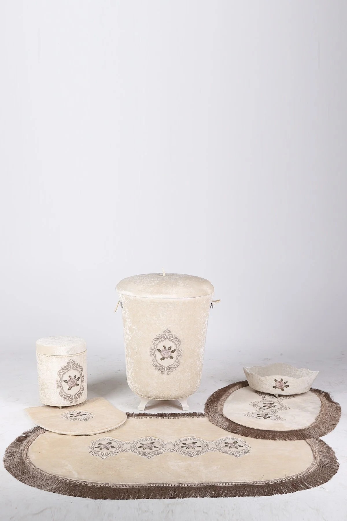 سبد رخت چند رنگ Shems Mink Lace Bathams Dirty Laundry Basket Set Vebanyo Match 6 قطعه  Bonny Home
