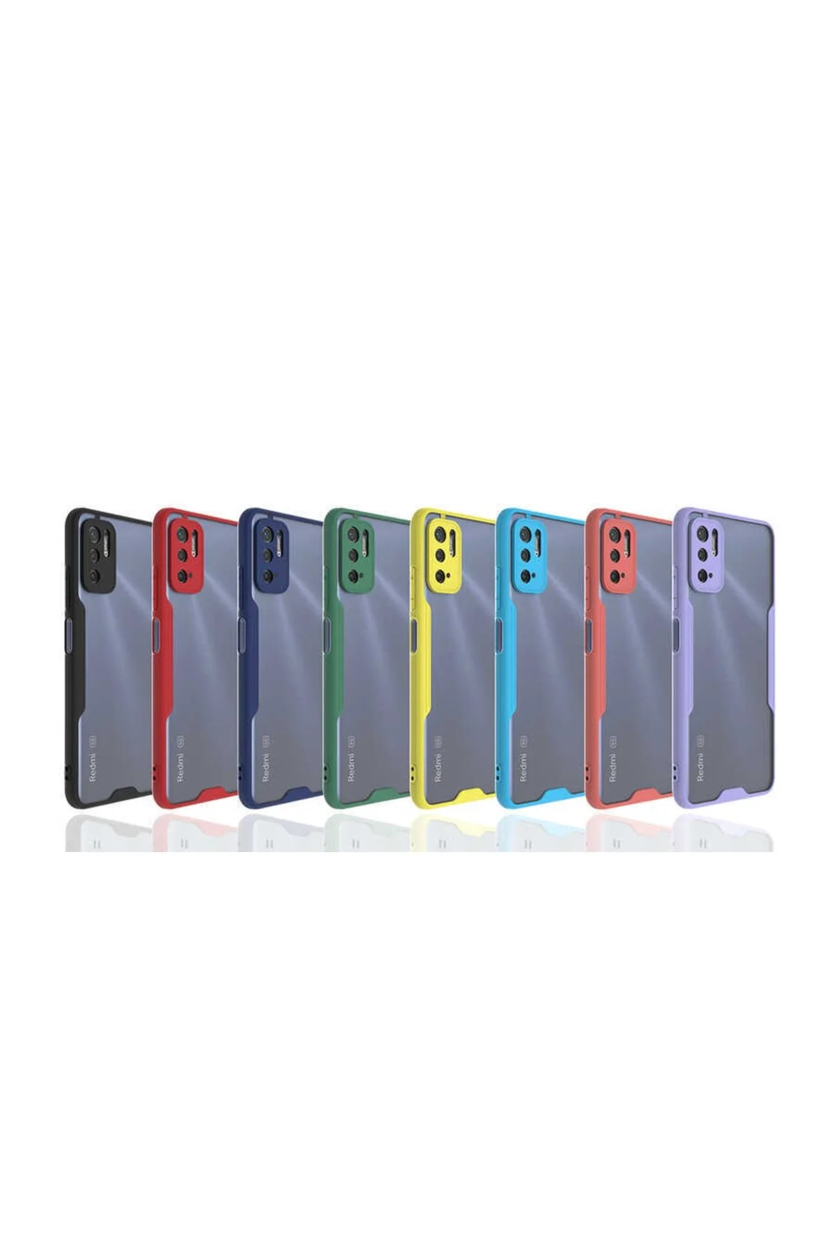 کاور و قاب پوشش محافظ سیلیکونی رنگی مات فوق‌العاده نازک از دوربین 5 گرمی شیائومی REDMI NOTE 10 پارفیت HEPTEKİLETİŞİM