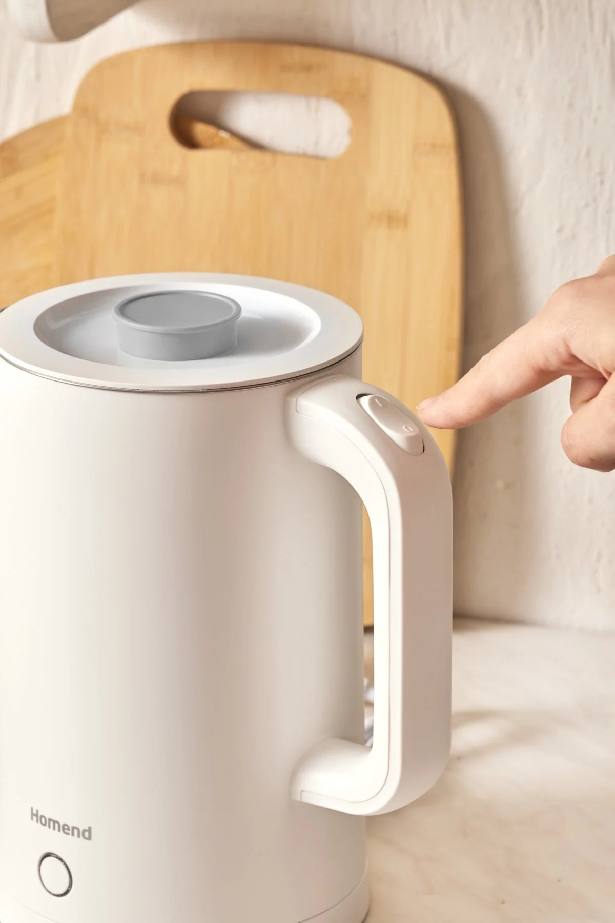 کتری برقی و گرم کن آب نقره‌ای Heatrow Cool Touch 1618H Double Wall Silent Xl بخاری نقره ای  HOMEND