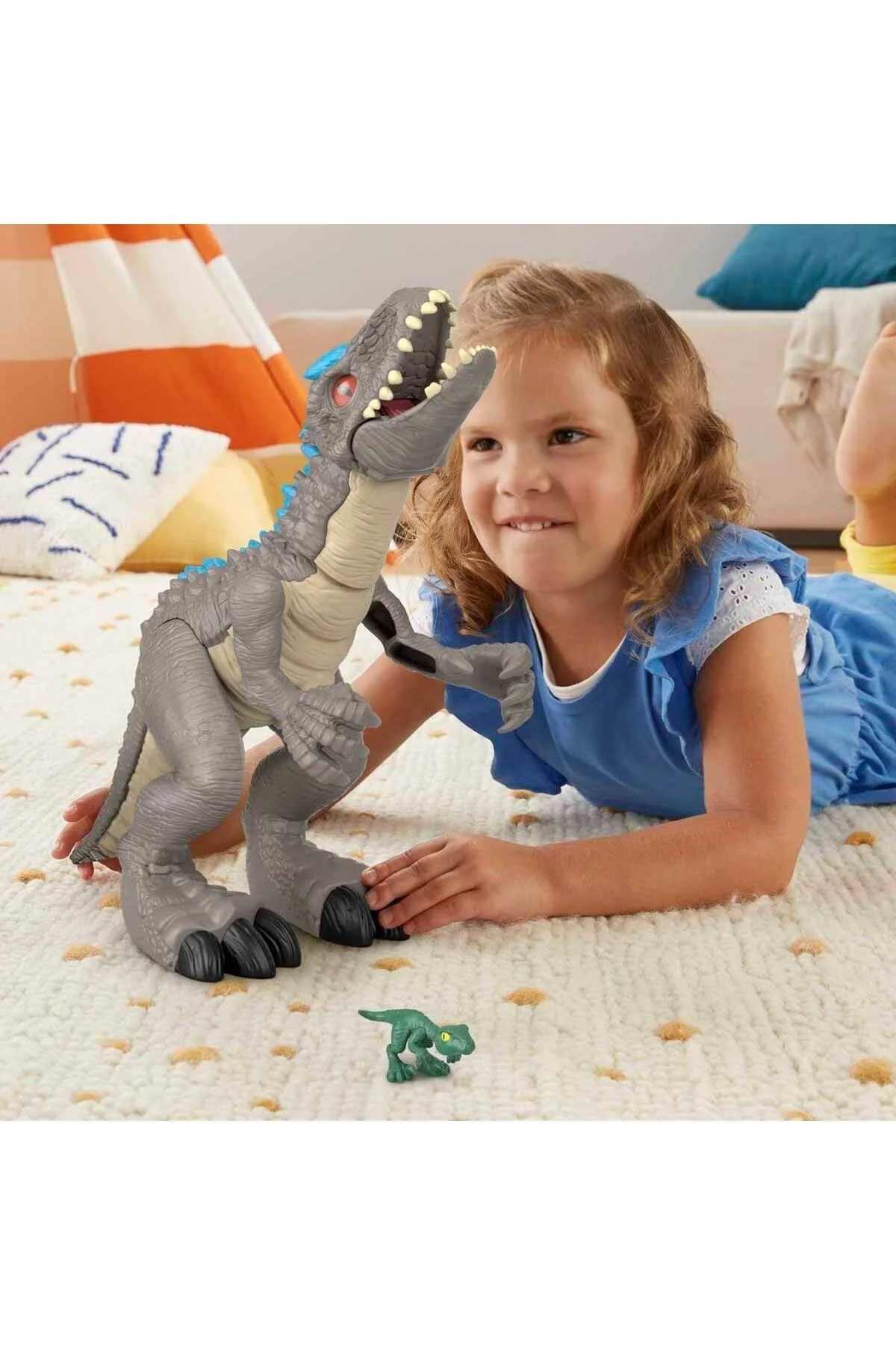 اسباب بازی های فیگور حیوانی JURASSIC WORLD DANGEROUS INDOMINUS REX GMR16 ایمجینکس Imaginext