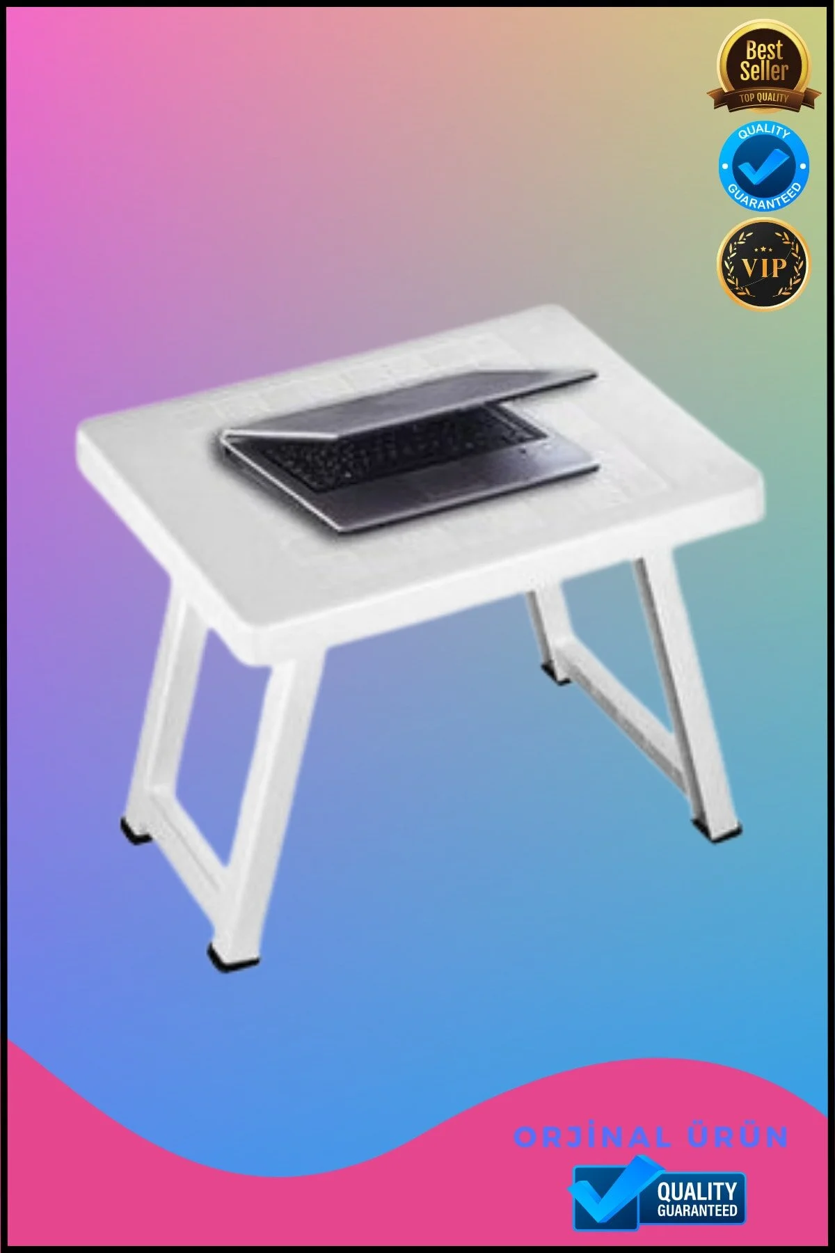 میز کمپ سفید کمپینگ پلاستیک قابل حمل باز کردن Clain Camping Table Mini Camp Mas  OverPazar