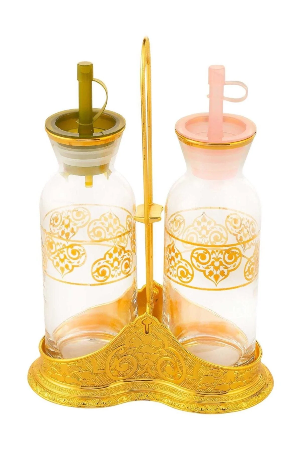 ظرف روغن مجموعه سرکه رنگ طلا و سس Sena