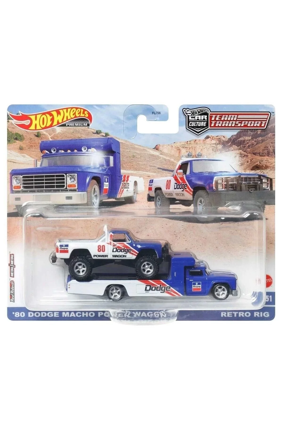 ماشین اسباب بازی REPIUM 80 DODGE MACHO POWER WAGON RATRO هات ویلز اورجینال HOT WHEELS