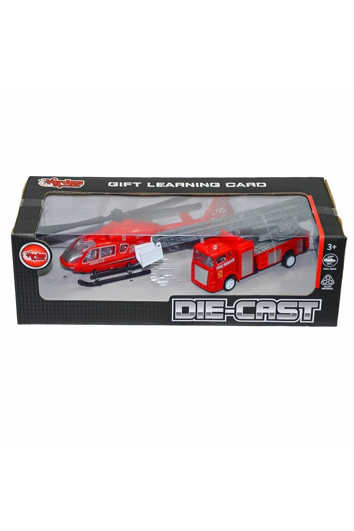 ماشین اسباب بازی موتور آتش نشانی و هلیکوپتر XFD1079 BOXED CHECK DROP VARDEM OYUNCAK