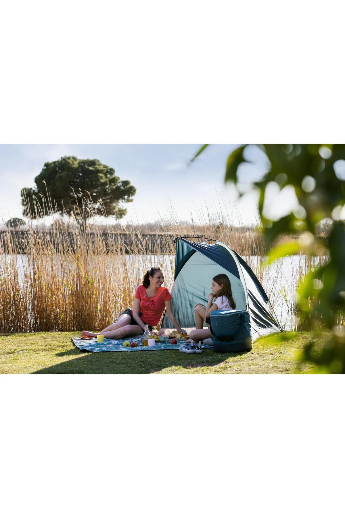 زیرانداز کمپ سبز کمپینگ پوشش اردوگاه پیک نیک 170 X 140 سانتی متر الگوی  Decathlon