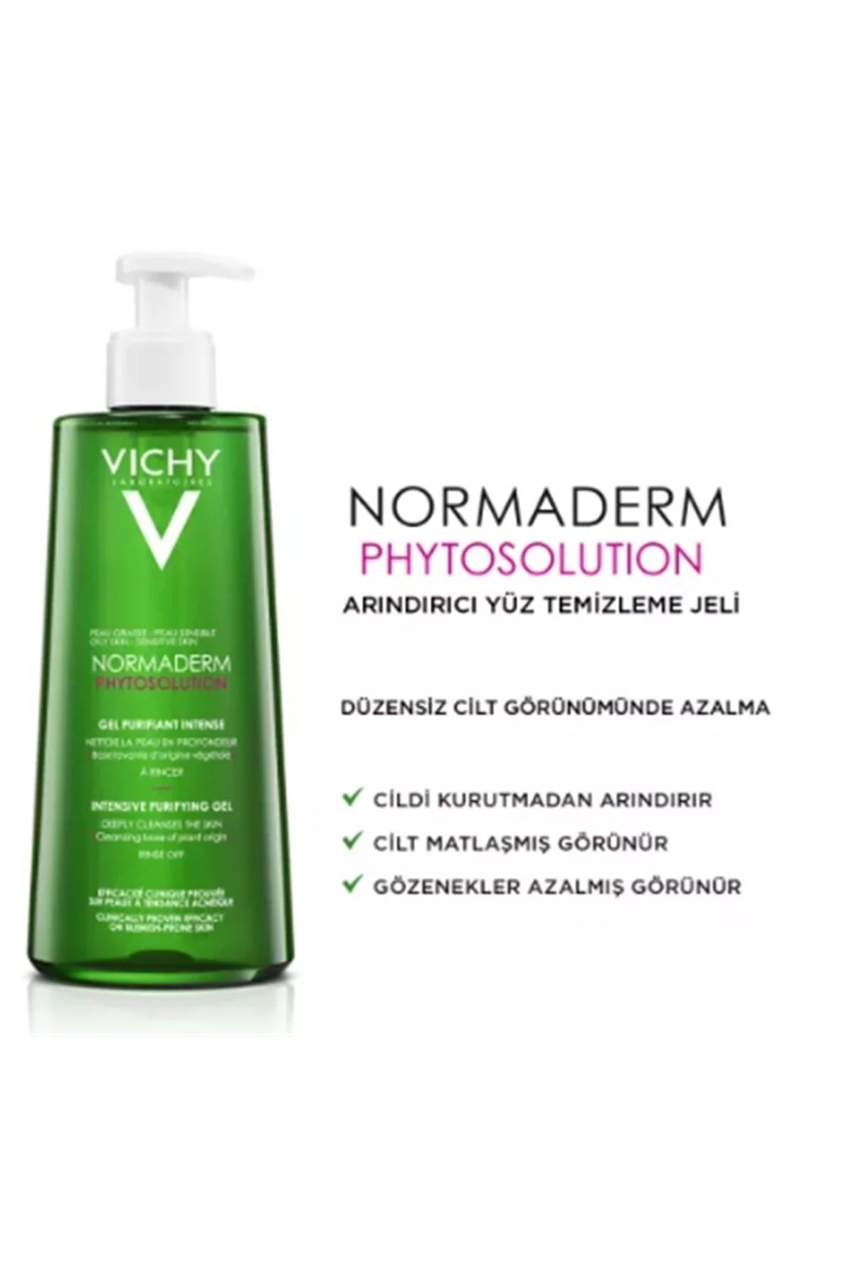 پاک کننده صورت NORMADERM PHYTOSOLUCTION در حال انجام ژل 400 میل ویشی Vichy