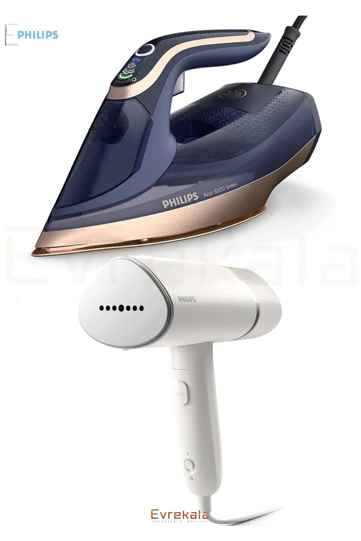 اتو بخار ست فروشگاهی اورکالا مسافرتی عمودی و آزور اورجینال Philips
