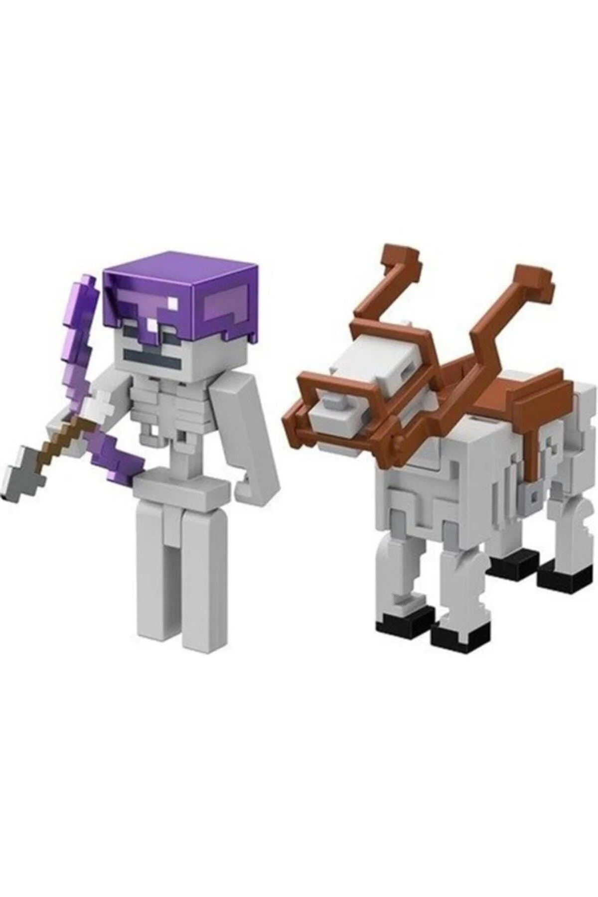 اسباب بازی های فیگور دیگر فیگورهای MINECRAFT با لوازم جانبی GTT53 HMD60 TOY ARCHER SKELETON AND HORSE scntoys