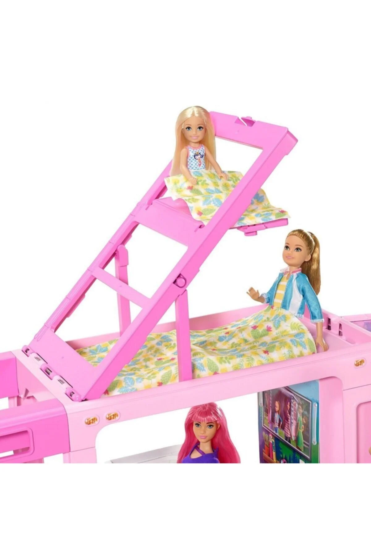 عروسک های اسباب بازی و لوازم جانبی کاروان رویایی سه در یک Barbie