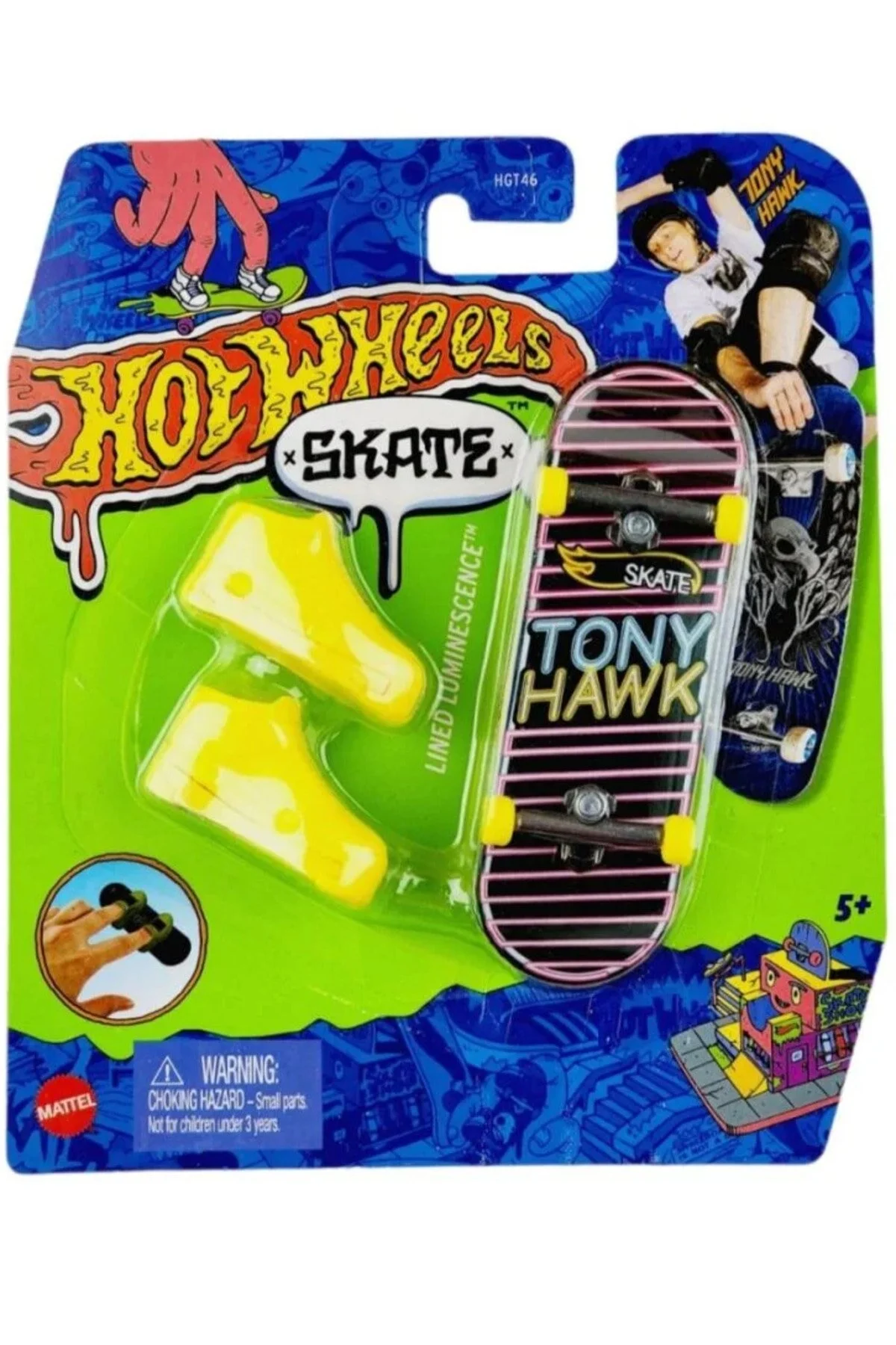 ماشین اسباب بازی بسته بندی کفش و تخته انگشتی با تم اسکیت از ترکیه HOT WHEELS