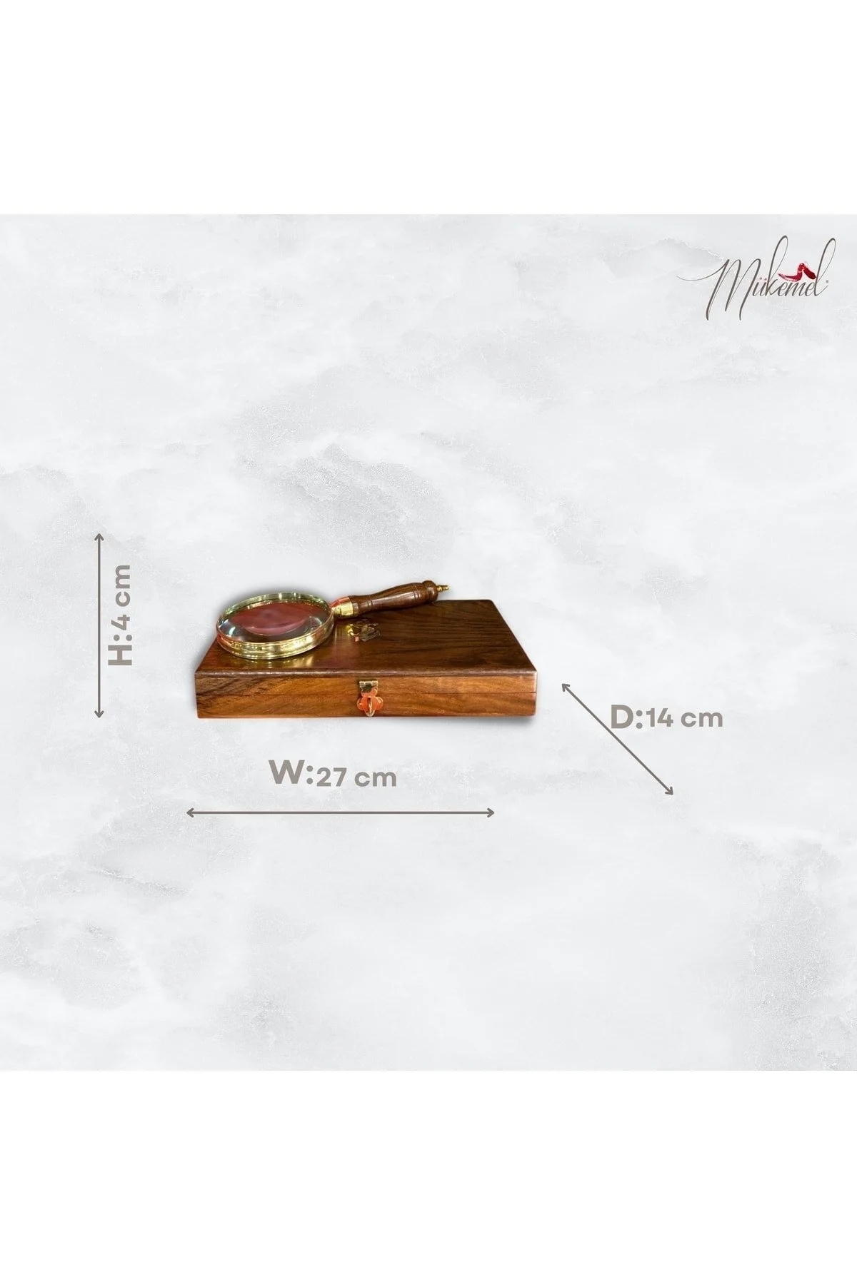 لوازم جانبی اداری چند رنگ ذره بین کتابخوان شیشه ای دست ساز در جعبه چوبی اجسام تزئینی میز نشیمن Mukemel