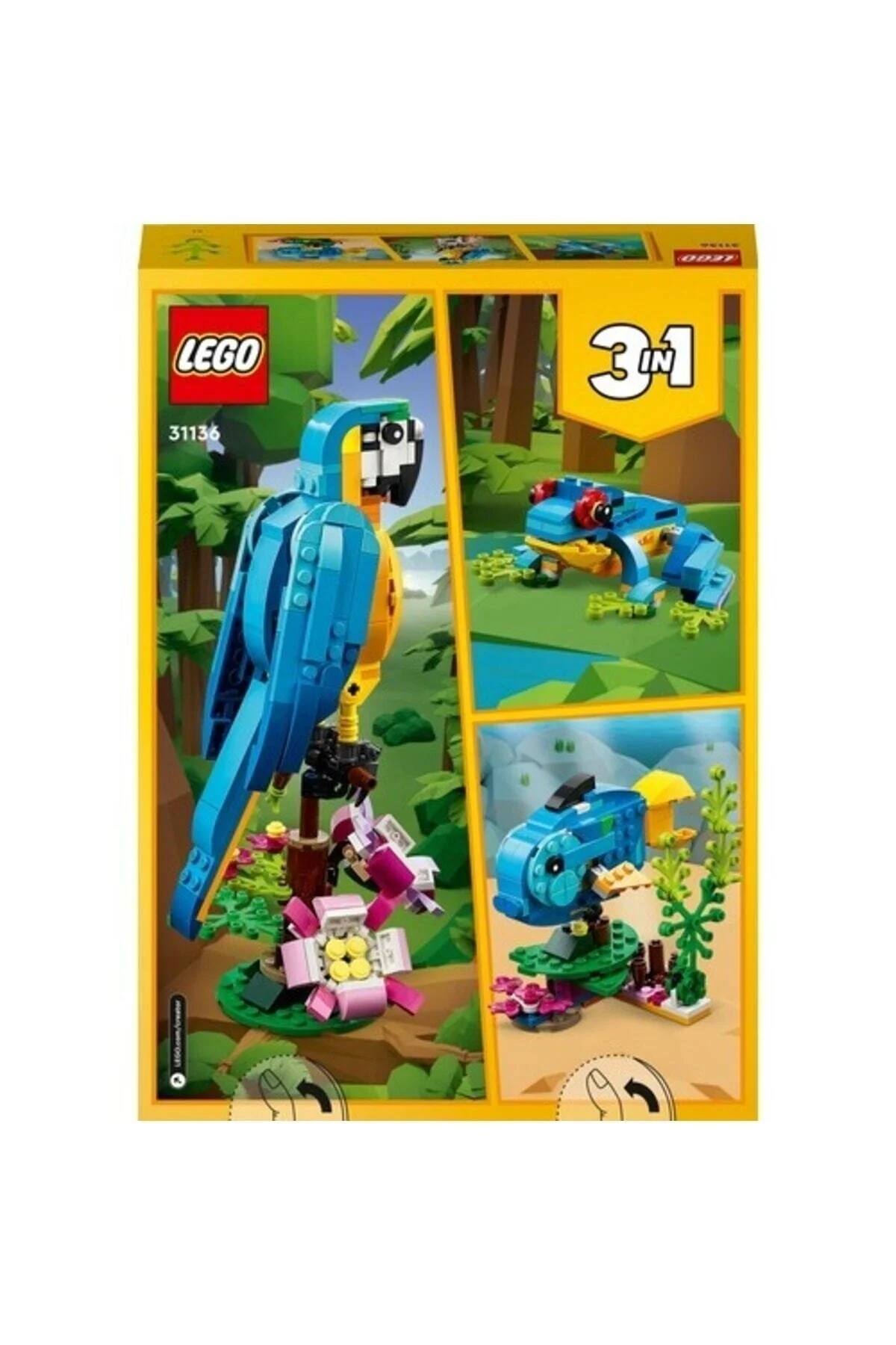 اسباب بازی های آموزشی محصول دارای مجوز JUSTFORFUN CREATOR EXOTIC PARROT 31136 اورجینال LEGO