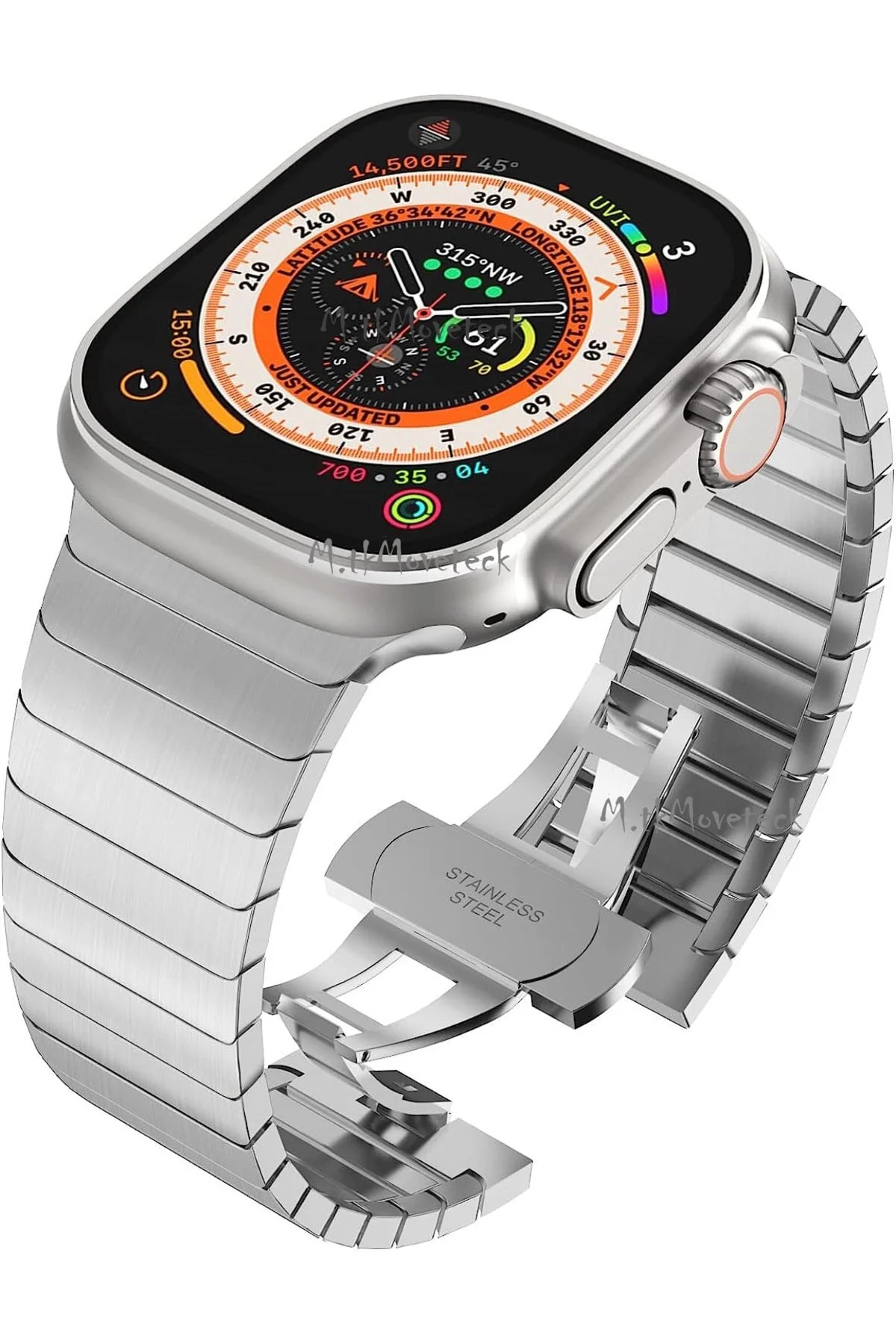 بند ساعت هوشمند APPLE WATCH 42 44 55 49MM لوبیای فلزی سازگار m.tk moveteck