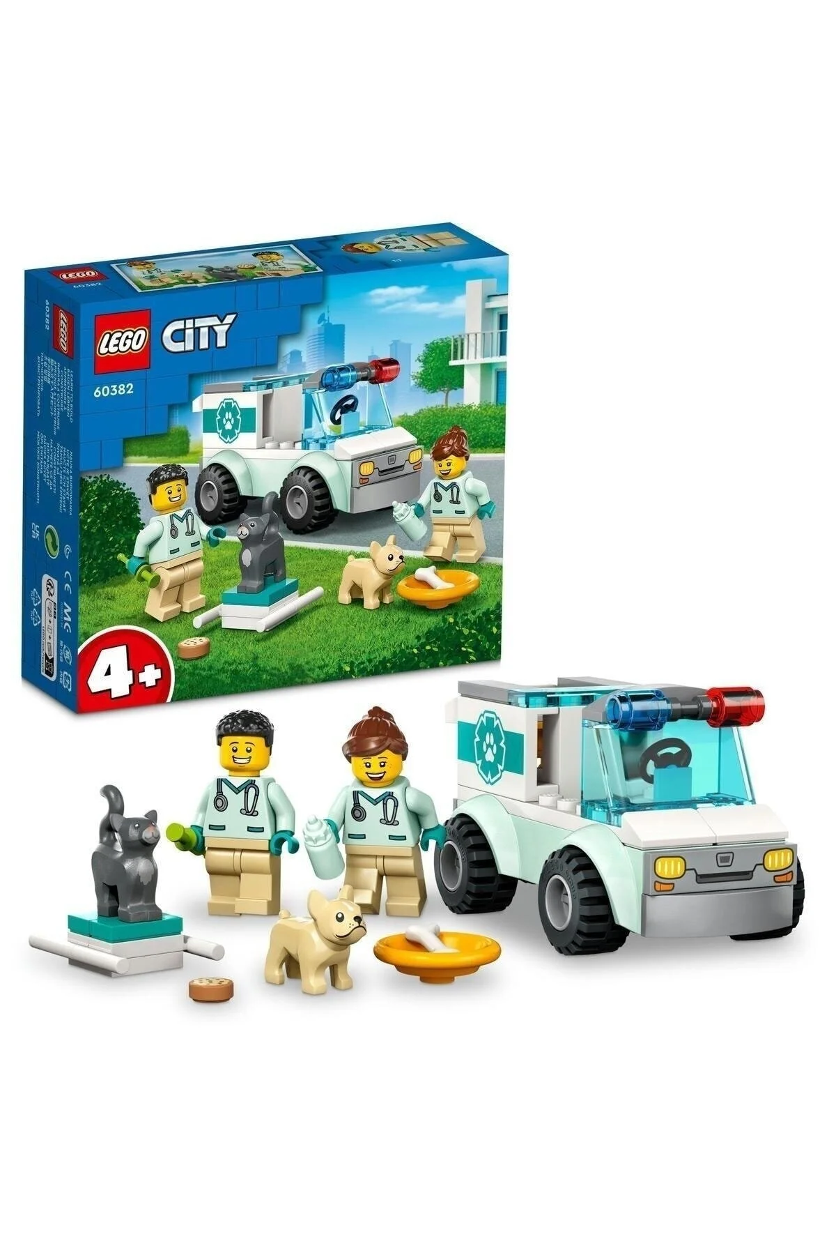 اسباب بازی های دیگر مجموعه ساخت JFF GAME® VETERINARY RESCUE VEHICLE برای سنین 4 سال و بالاتر از 58 قطعه اورجینال LEGO