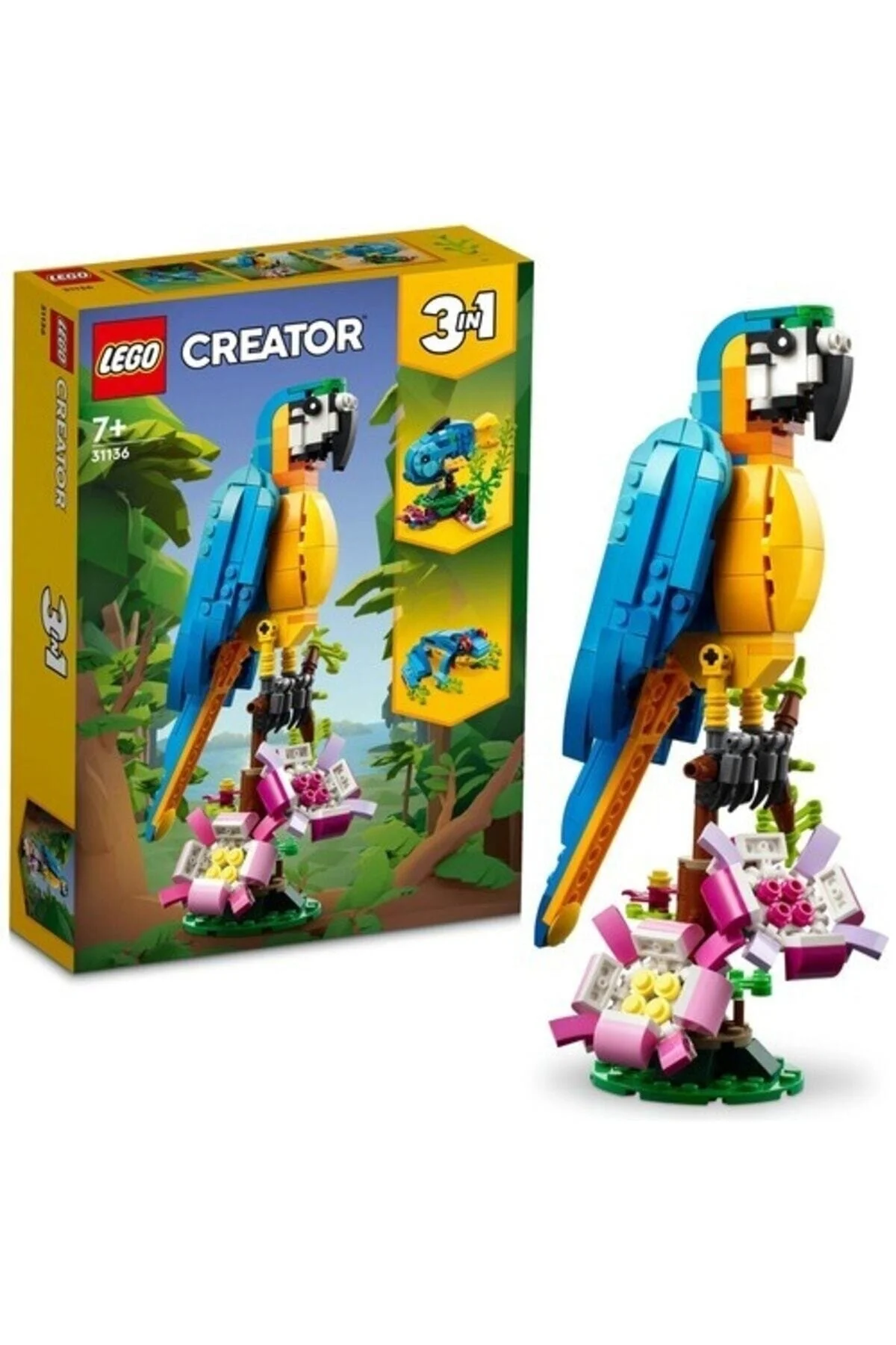 اسباب بازی های آموزشی محصول دارای مجوز JUSTFORFUN CREATOR EXOTIC PARROT 31136 اورجینال LEGO