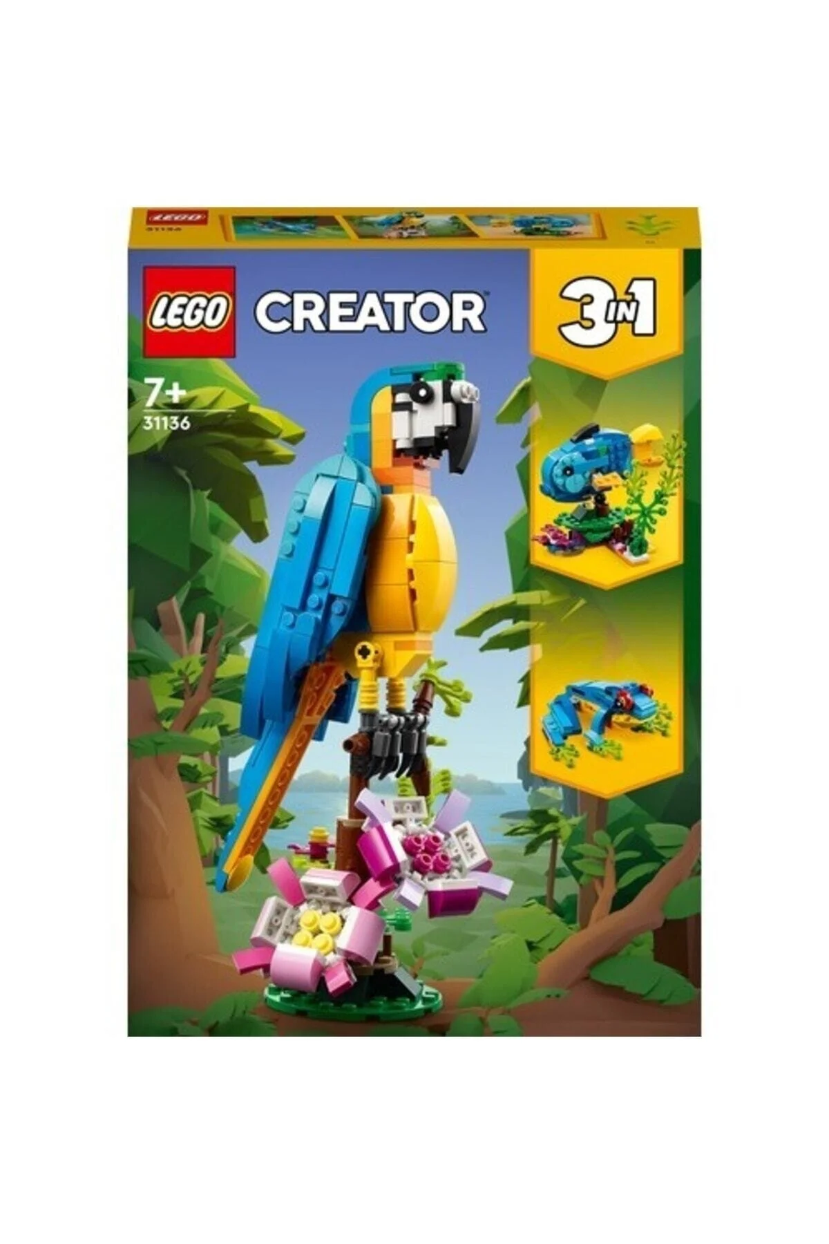 اسباب بازی های آموزشی محصول دارای مجوز JUSTFORFUN CREATOR EXOTIC PARROT 31136 اورجینال LEGO