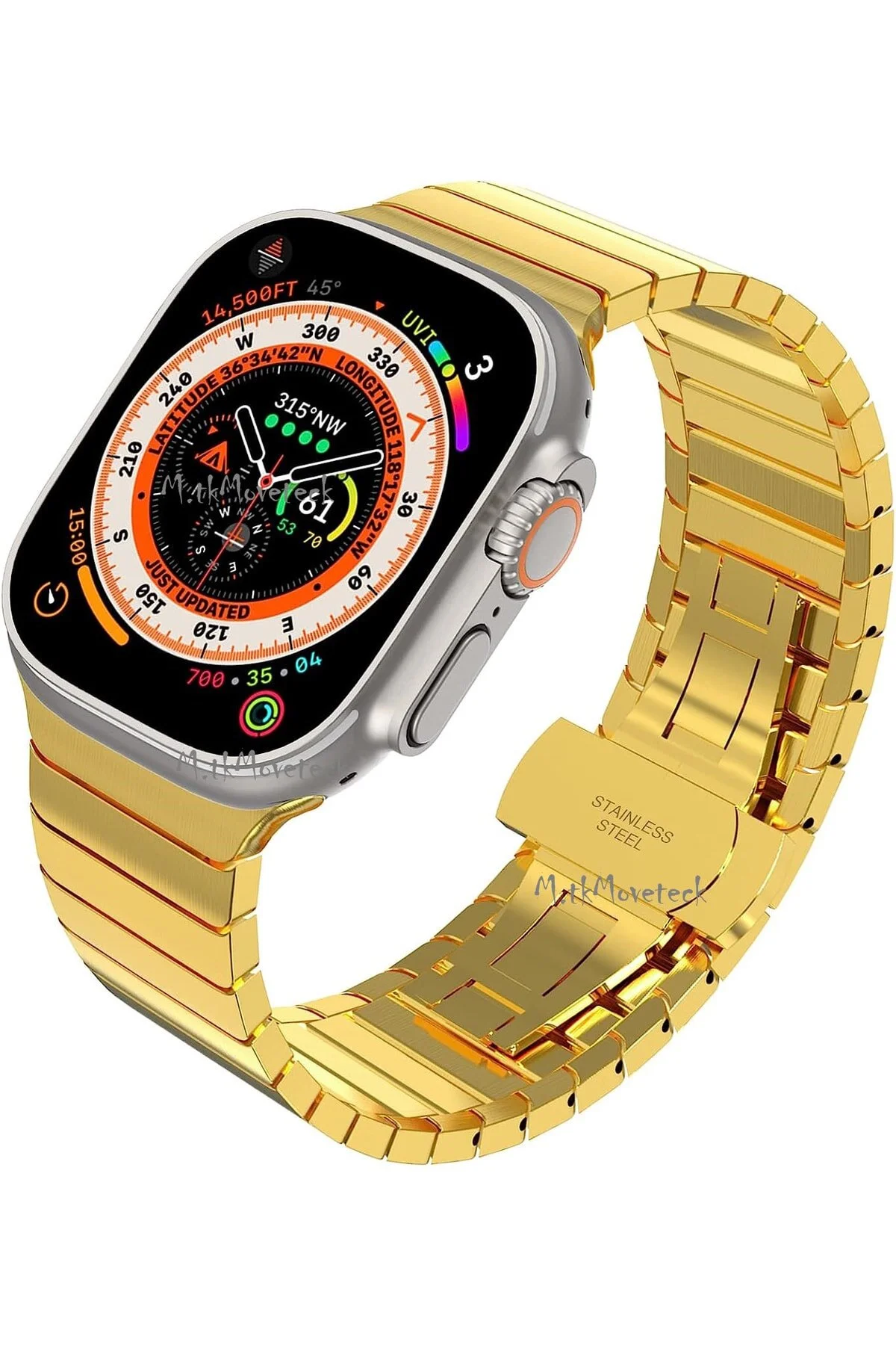 بند ساعت هوشمند APPLE WATCH 42 44 55 49MM لوبیای فلزی سازگار m.tk moveteck