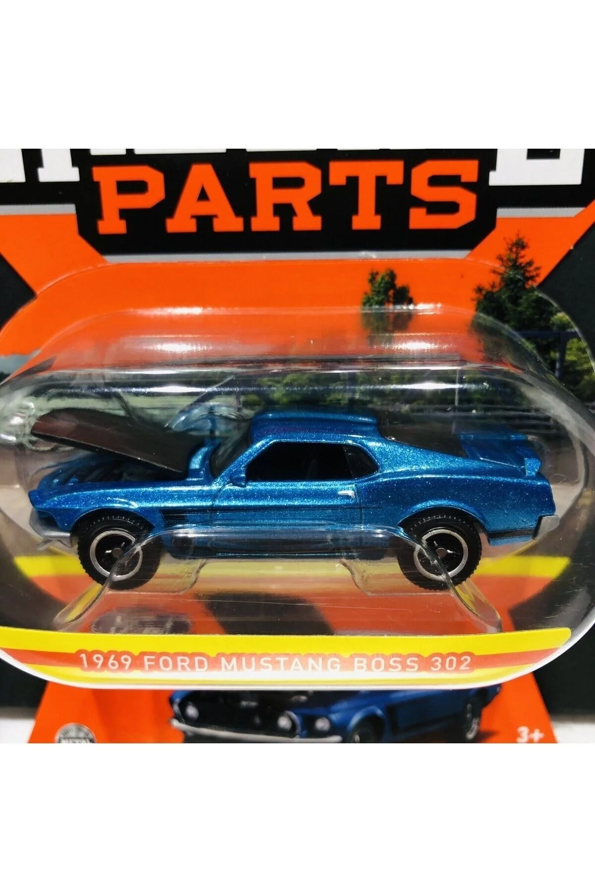 ماشین اسباب بازی 1969 Ford Mustang Boss 302 Moving Parts 70 Years 2 54 قطعات قابل باز شدن فلزی FWD28 Matchbox
