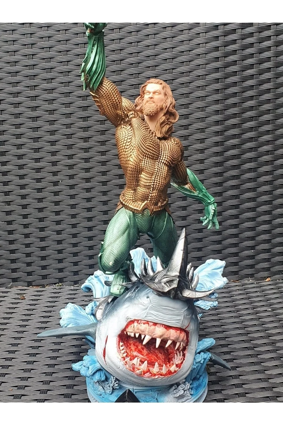 فیگور تصویر AQUAMAN RULER OF ATLANTIS PAINTED 35 CM MEGA SIZE TuransoyCraft