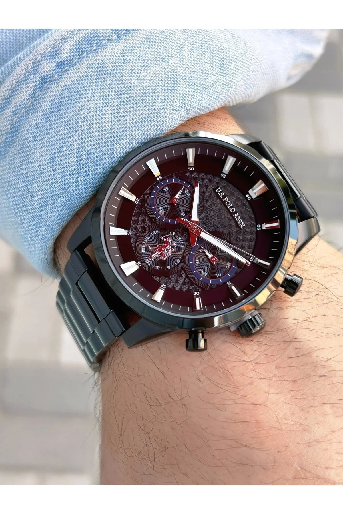 ساعت پایه چوگان ASSN. WATCH MEN USPA1055 04 یو اس پولو اورجینال U.S. Polo Assn.