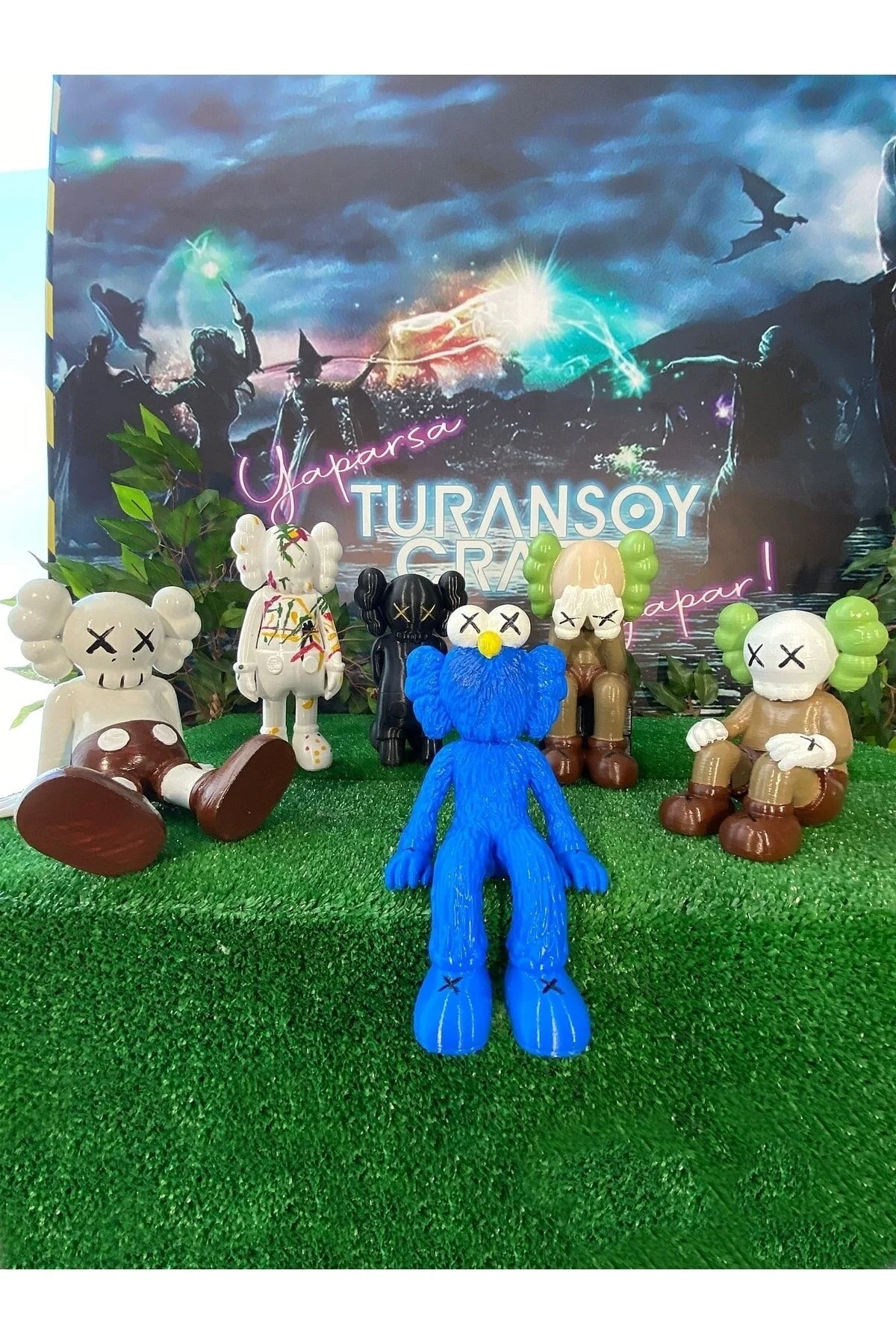 فیگور مجموعه کاووس 6 عدد نقاشی شده به ارتفاع 20 سانتی متر TuransoyCraft
