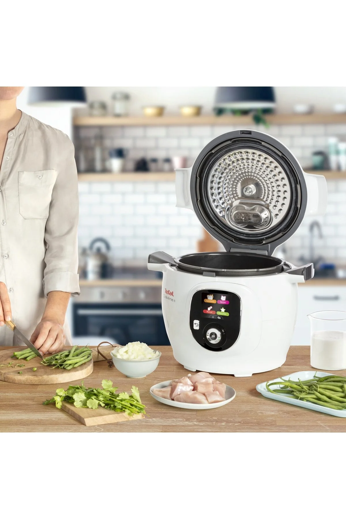 پلوپز چندکاره مولتی اجاق هوشمند COOK4ME پز گاز فشار قوی 150 دستور غذا CY851130 اورجینال TEFAL