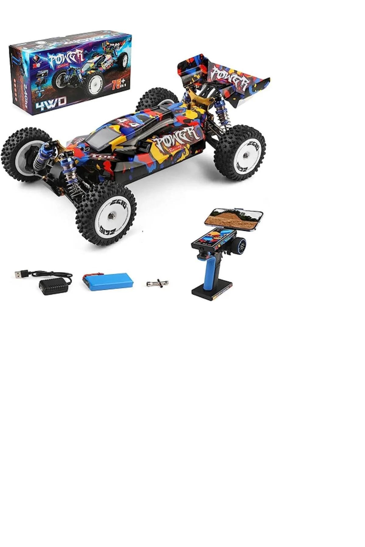 خودروی کنترل از راه دور WLTOYS XKS 124007 ماشین 1 12 2.4 گیگاهرتز 75 کیلومتر شاسی فلزی بدون برس toystower