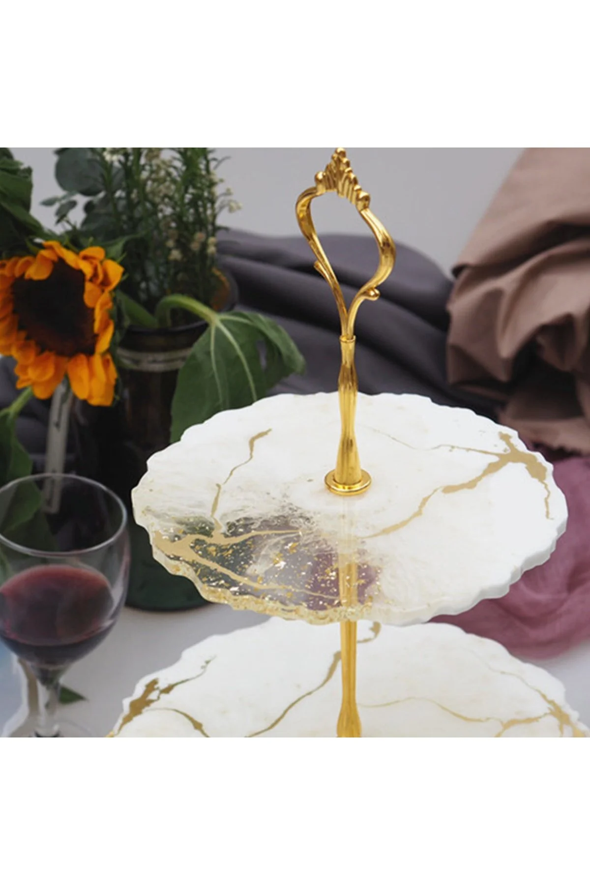 فیگور قالب اپوکسی کیک سیلیکونی استند گرد مواج ارائه از ترکیه Getshop Alışveriş Pazarı