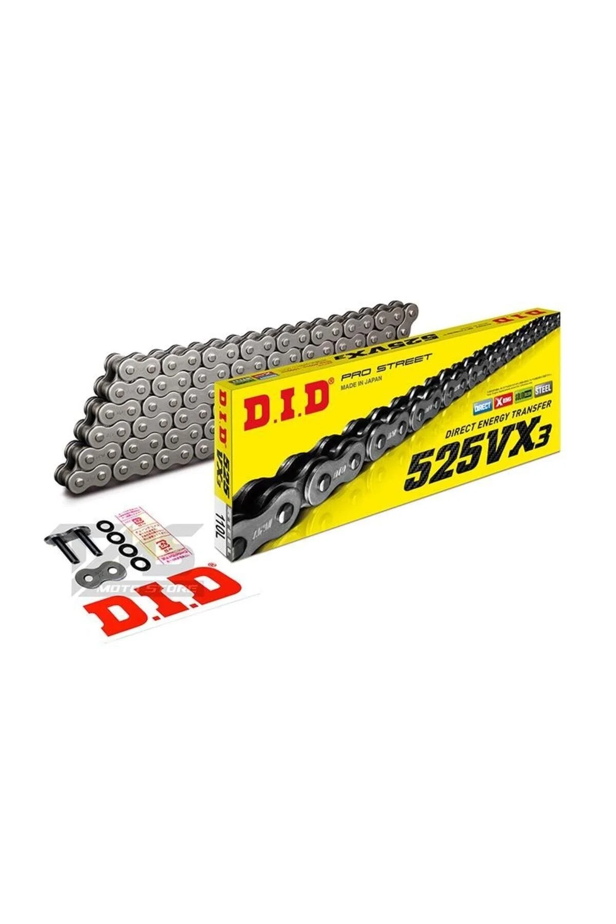 زنجیر موتورسیکلت 525 110VX3 1997 1998 HONDA CBR 600 F سازگار زنجیره ای VX3 XRING STEEL D.I.D