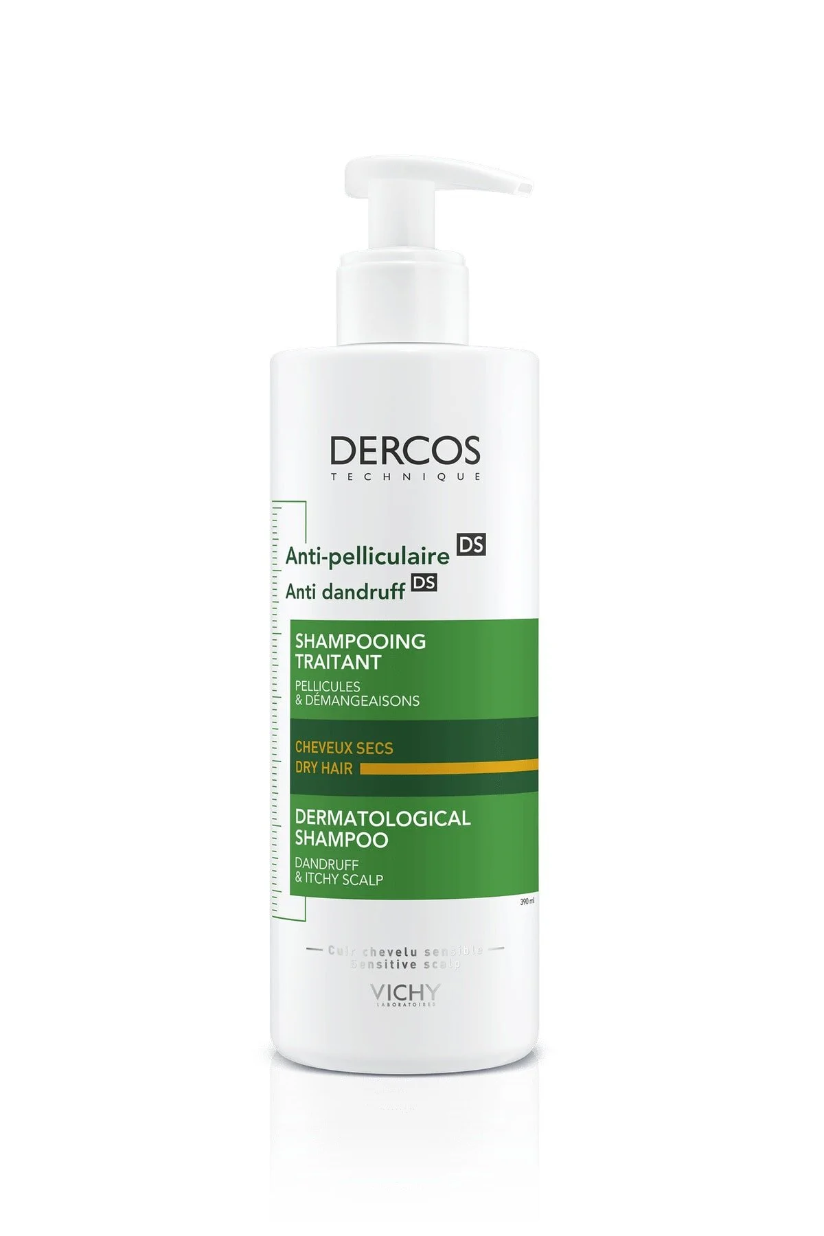 شامپو شامپوی ضد شوره برای DERCOS ANTI DANDRUFF موهای خشک 390.ML.G.K مرکز مو ویشی Vichy