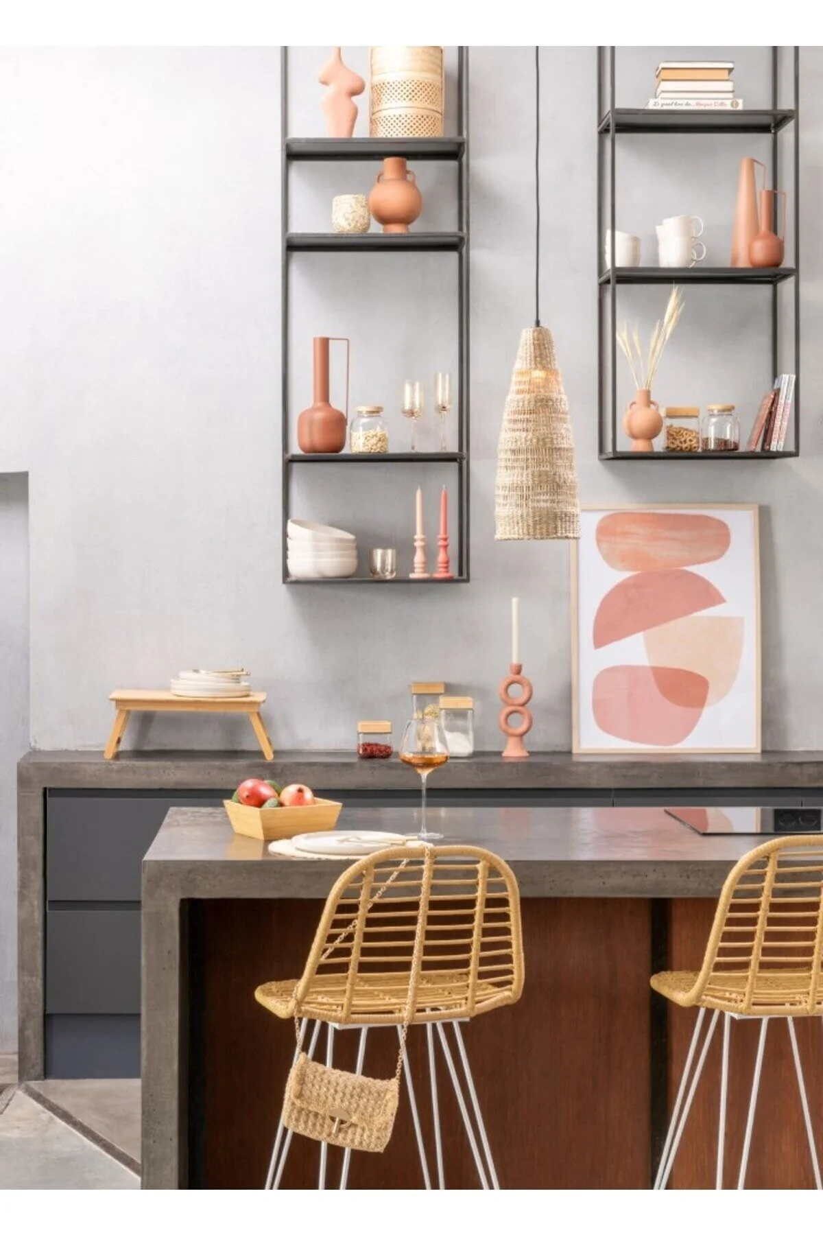 دکور دیواری صورتی جدول مونی فشرده اورجینال Laromita Decoration