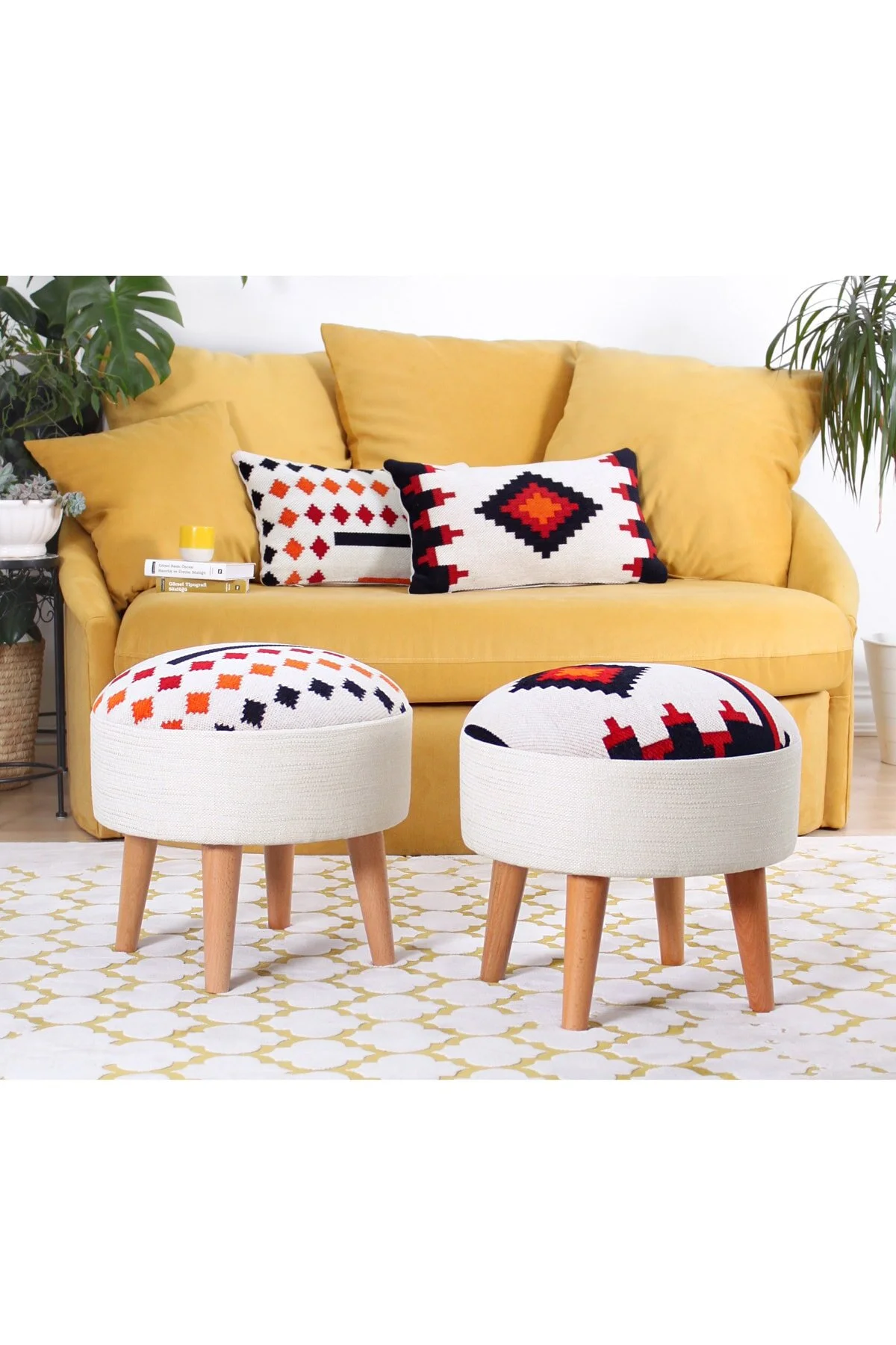 کوسن و کاور بالش روستایی KILIM TROY اورجینال Lorence Home
