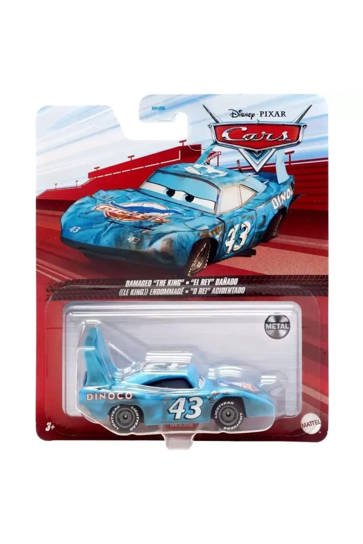 ماشین اسباب بازی MATTEL DISNEY PIXAR 3 STRIP WEATHERS با نام مستعار پادشاه Cars