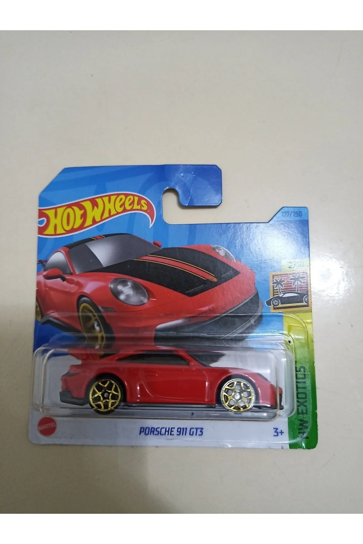 ماشین اسباب بازی پورشه 911 GT3 قرمز هات ویلز اورجینال HOT WHEELS