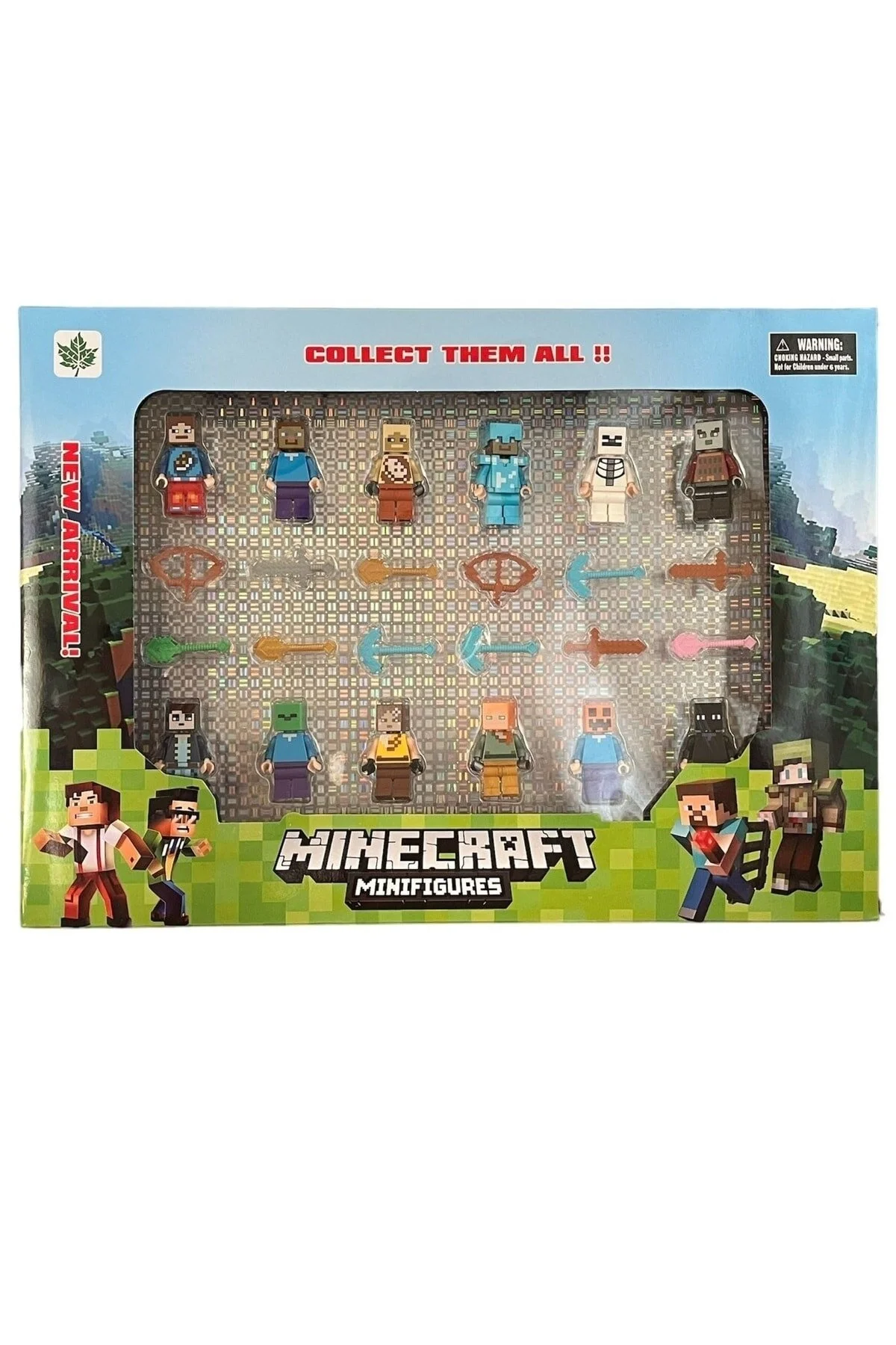اسباب بازی های فیگور دیگر ست MINECRAFT XL 24 تکه با لوازم جانبی JOYFUL CHİLD