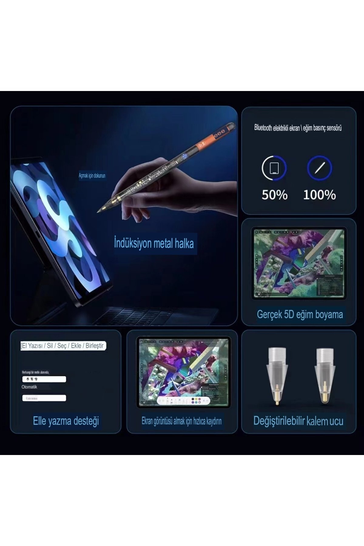 قلم تبلت قابلیت مغناطیسی قابل شارژ سازگار با نسل 5 IPAD AIR SENSITIVE PALM RED Fogy - Fogy - قلم تبلت