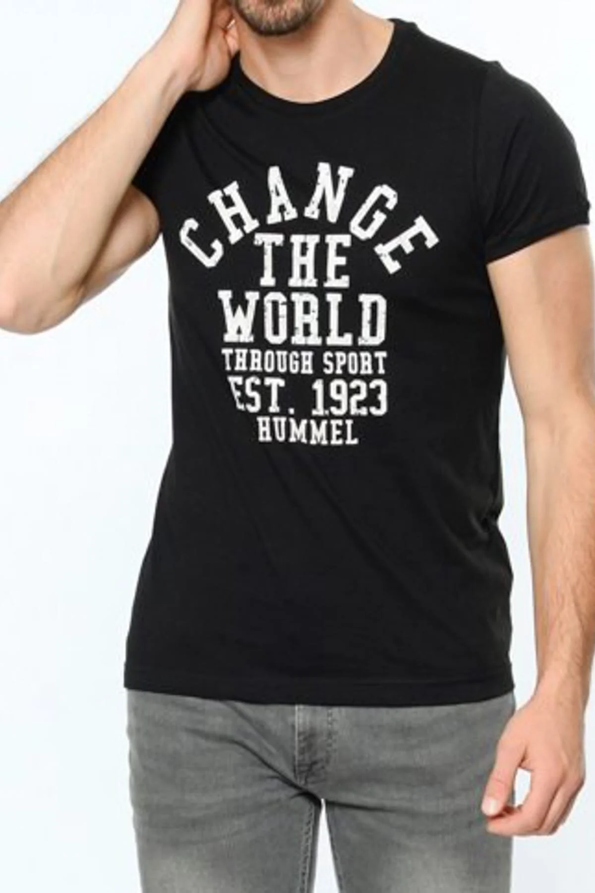 تی شرت ورزشی مشکی مردانه آقایان Hmlmeat Ss Tee هومل hummel