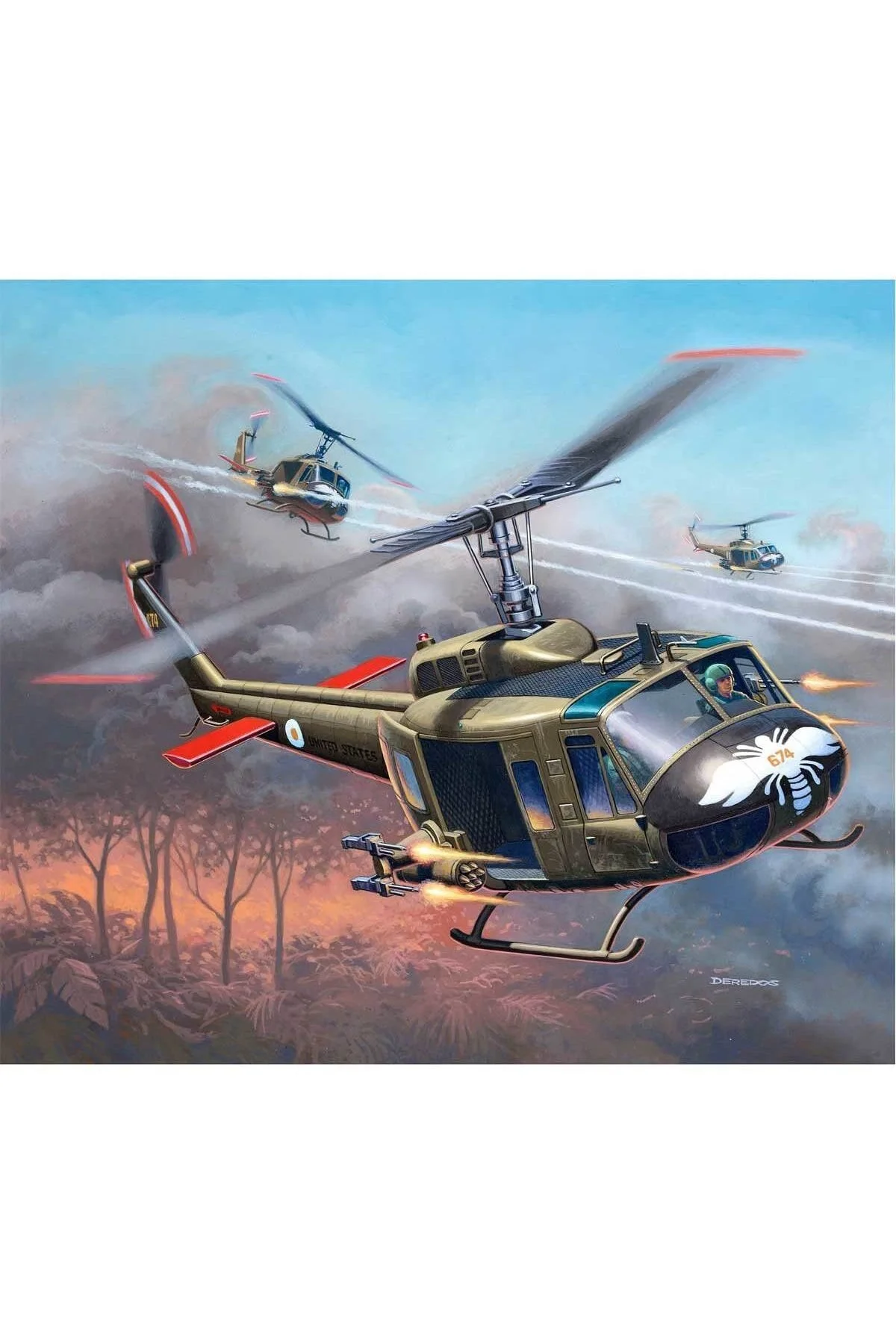 ماکت بل UH 1H Gunship 4983 اورجینال REVELL Genel Markalar