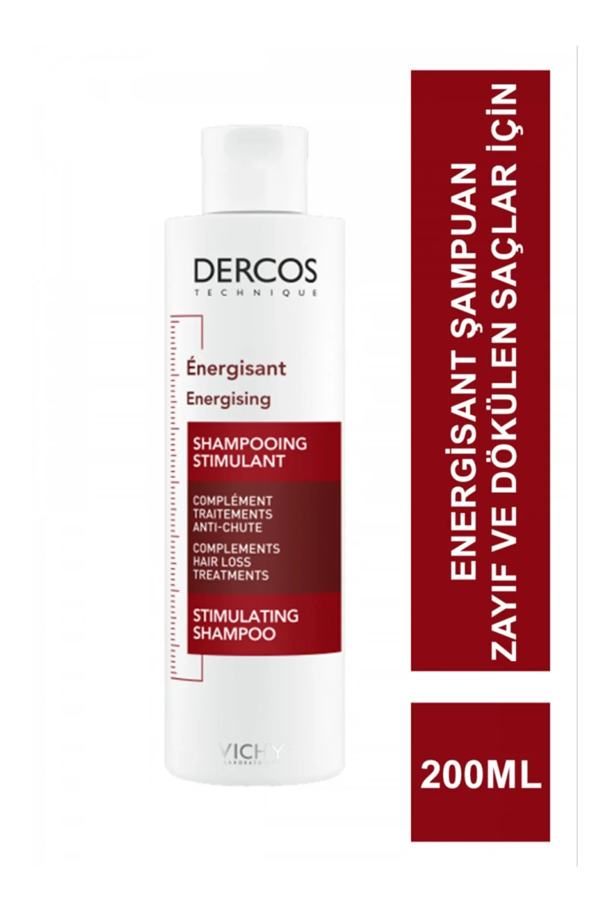 شامپو DERCOS ENERGISTING AMINEXIL® و PP B5 B6 200 میل در برابر ریزش مو حاوی ویتامین ها ویشی Vichy