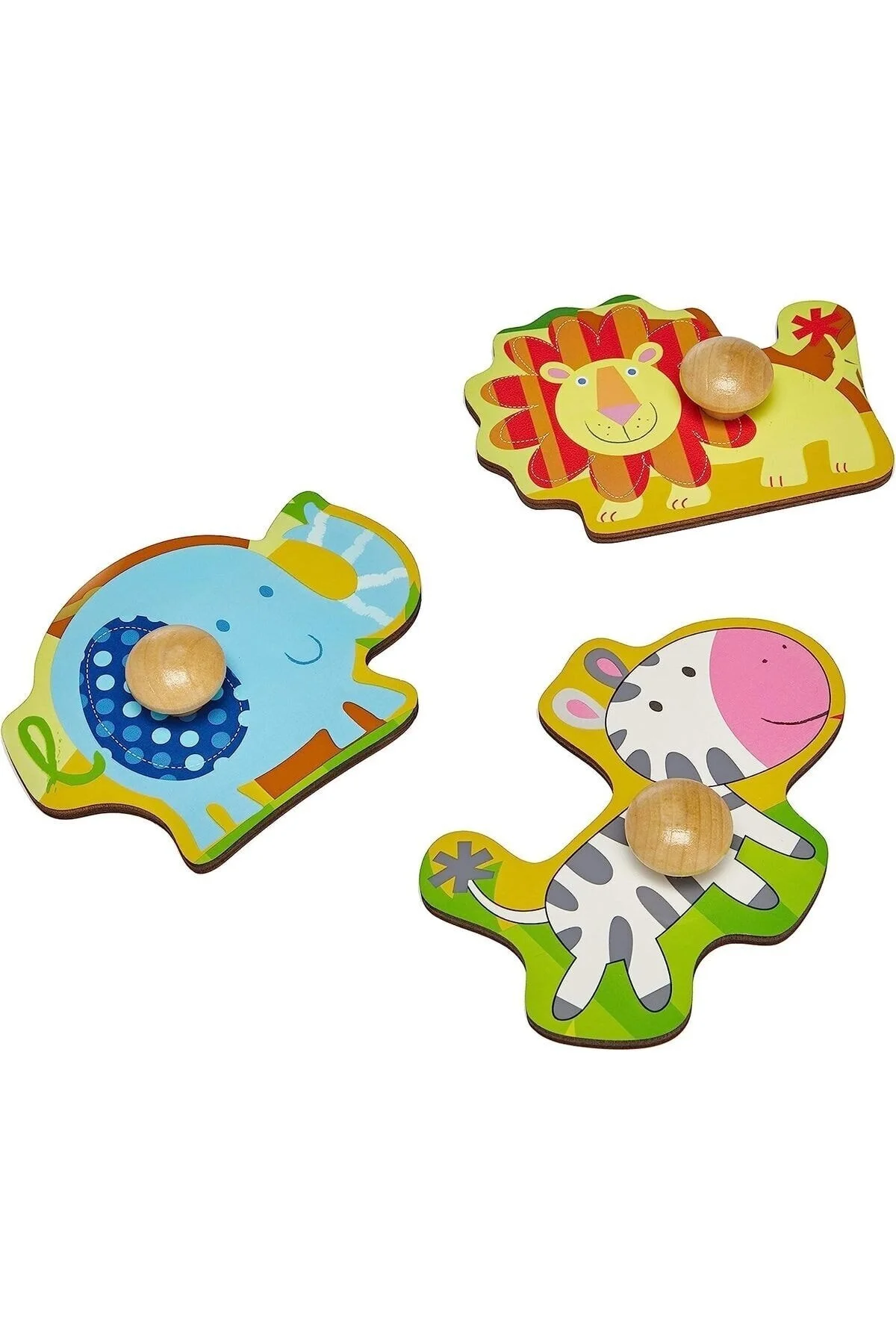 اسباب بازی های چوبی چند رنگ پازل Calimera Toys برای حیوانات جنگلی Bultak Classic World