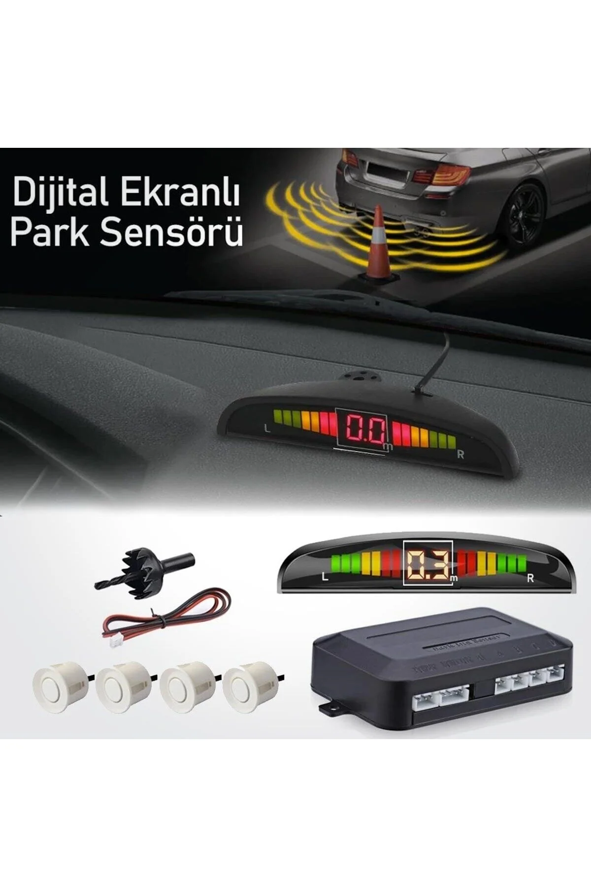 دزدگیر سنسور و قفل مرکزی پارک خودرو مرسدس A180 با نمایشگر دیجیتال Le Moins Cher