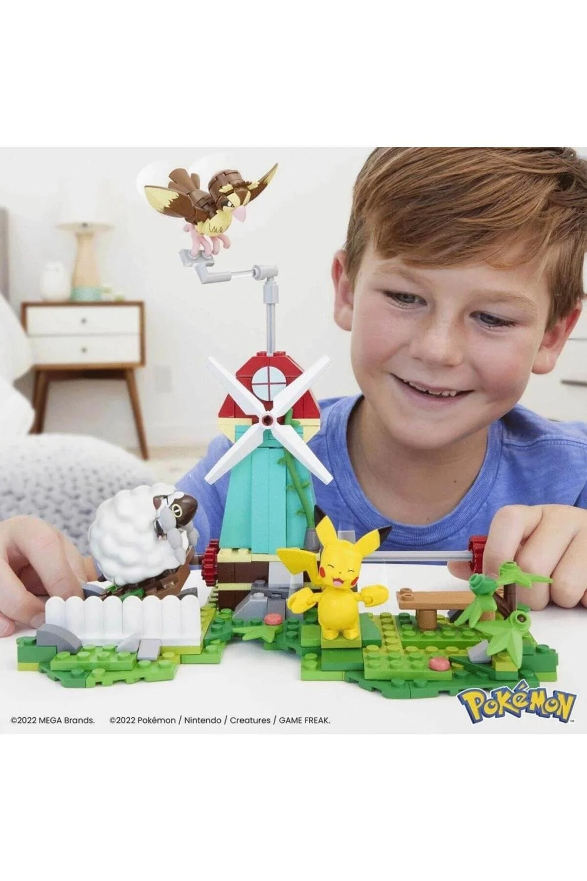 لگو و اسباب بازی های ساخت محور مجموعه MEGA POKEMON WINDMILL TOWN 240 عددی HKT21 از ترکیه Mattel