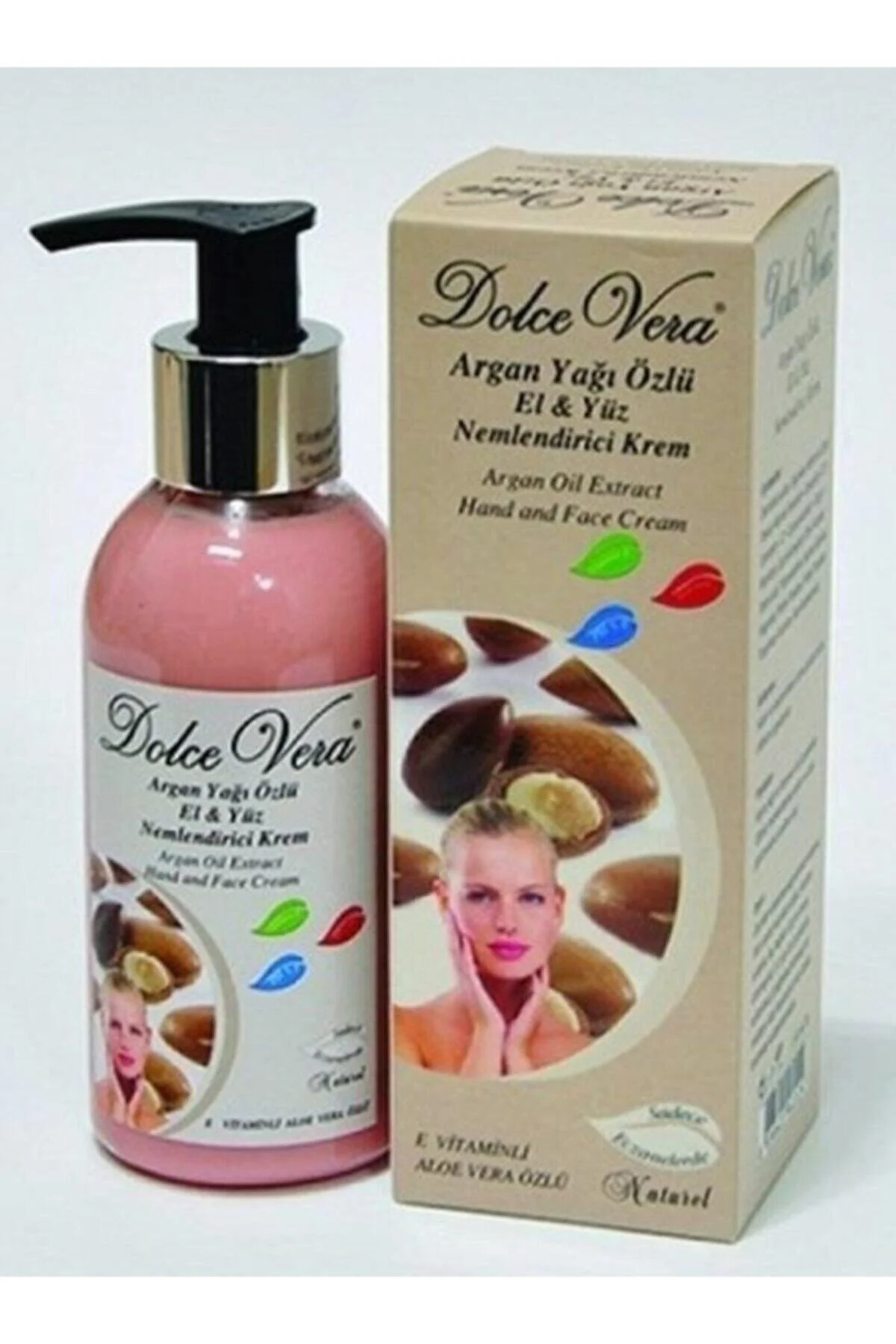 کرم صورت با روغن آرگان و آلوئه ورا 150 میلی لیتر Dolce Vera
