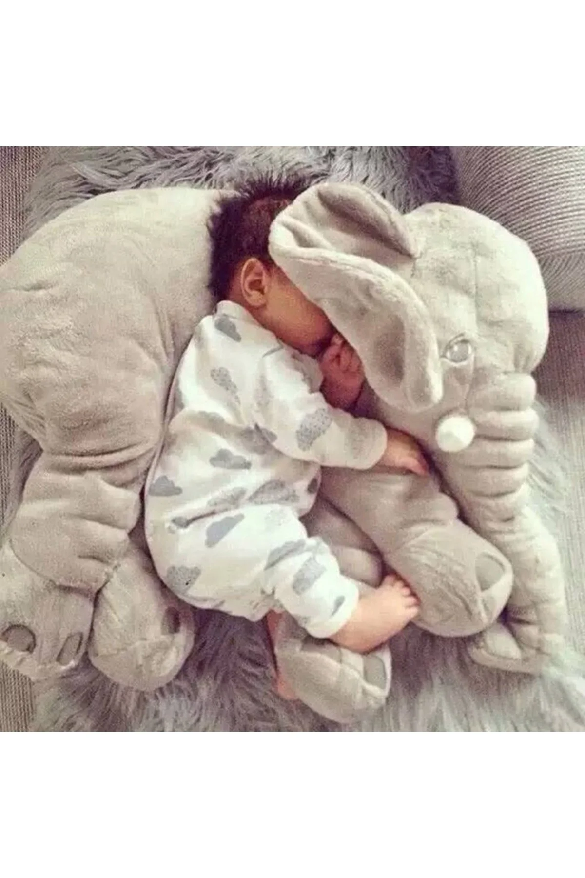 اسباب بازی های پشمی فیل خواب 95 سانتیمتری اسباببازی مخملدار رنگ صورتی دوست من BabyModa