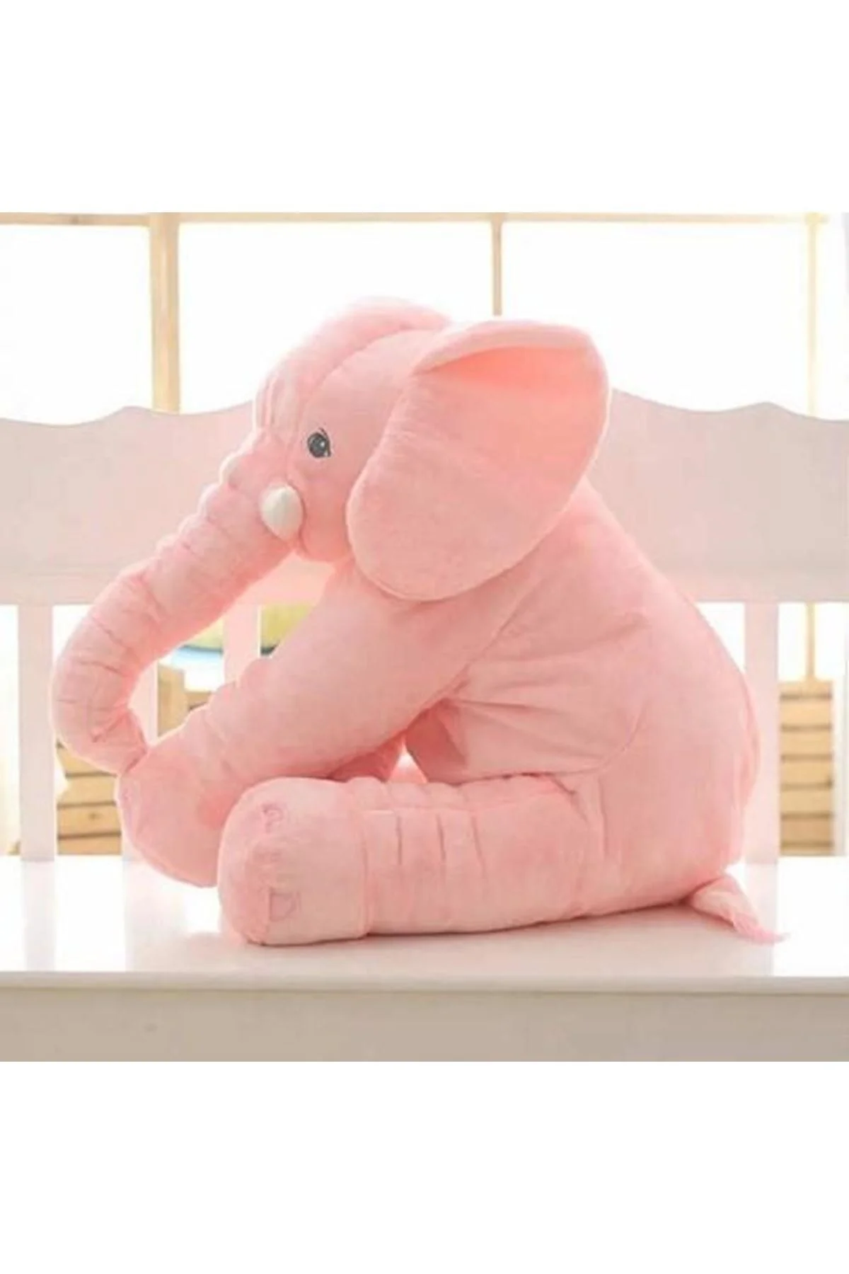 اسباب بازی های پشمی فیل خواب 95 سانتیمتری اسباببازی مخملدار رنگ صورتی دوست من BabyModa