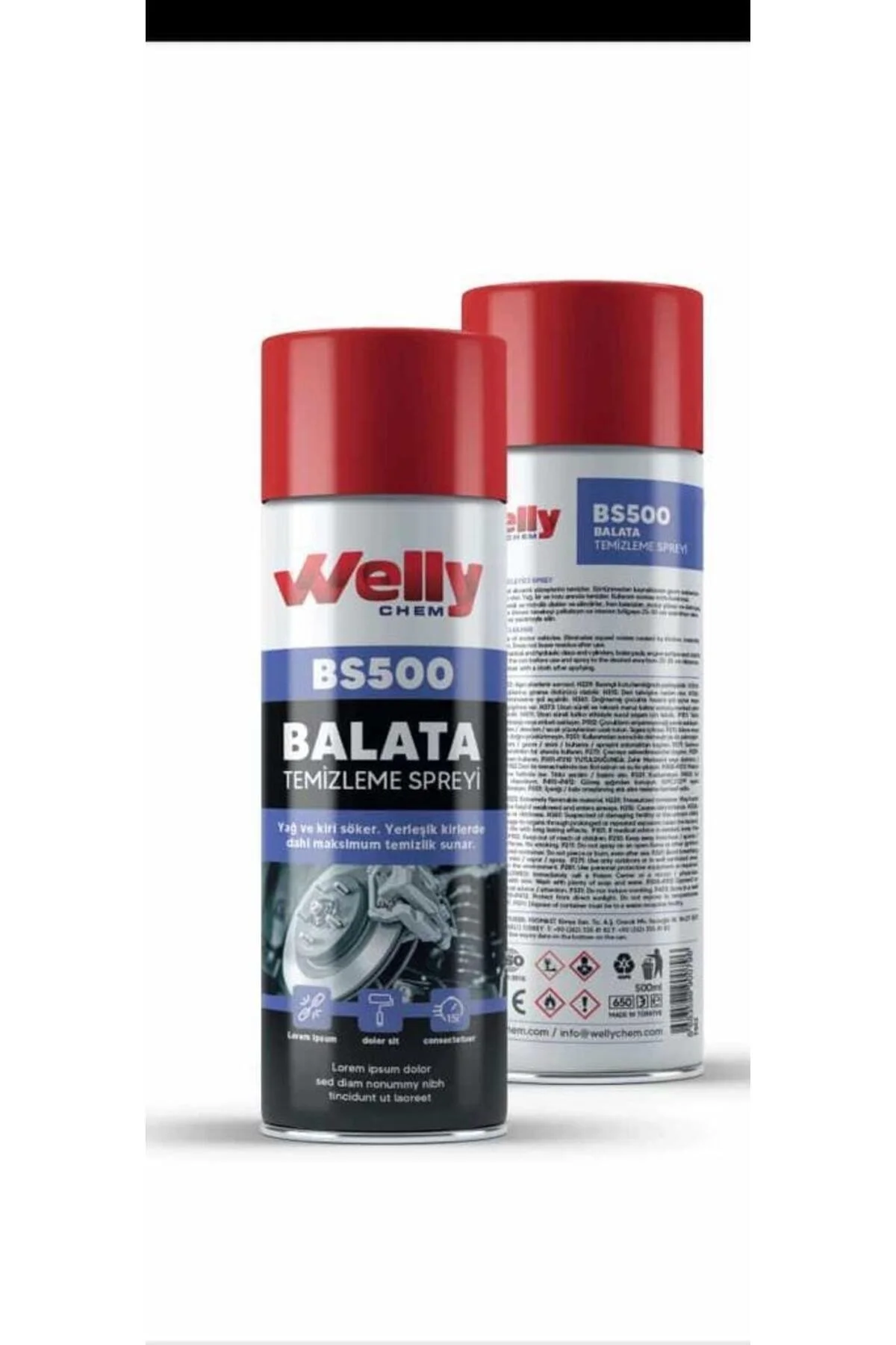 محصول مراقبت لنت ترمز PADS CHEM BS400 500 میلی لیتر 3 قطعه اسپری می کند WELLY