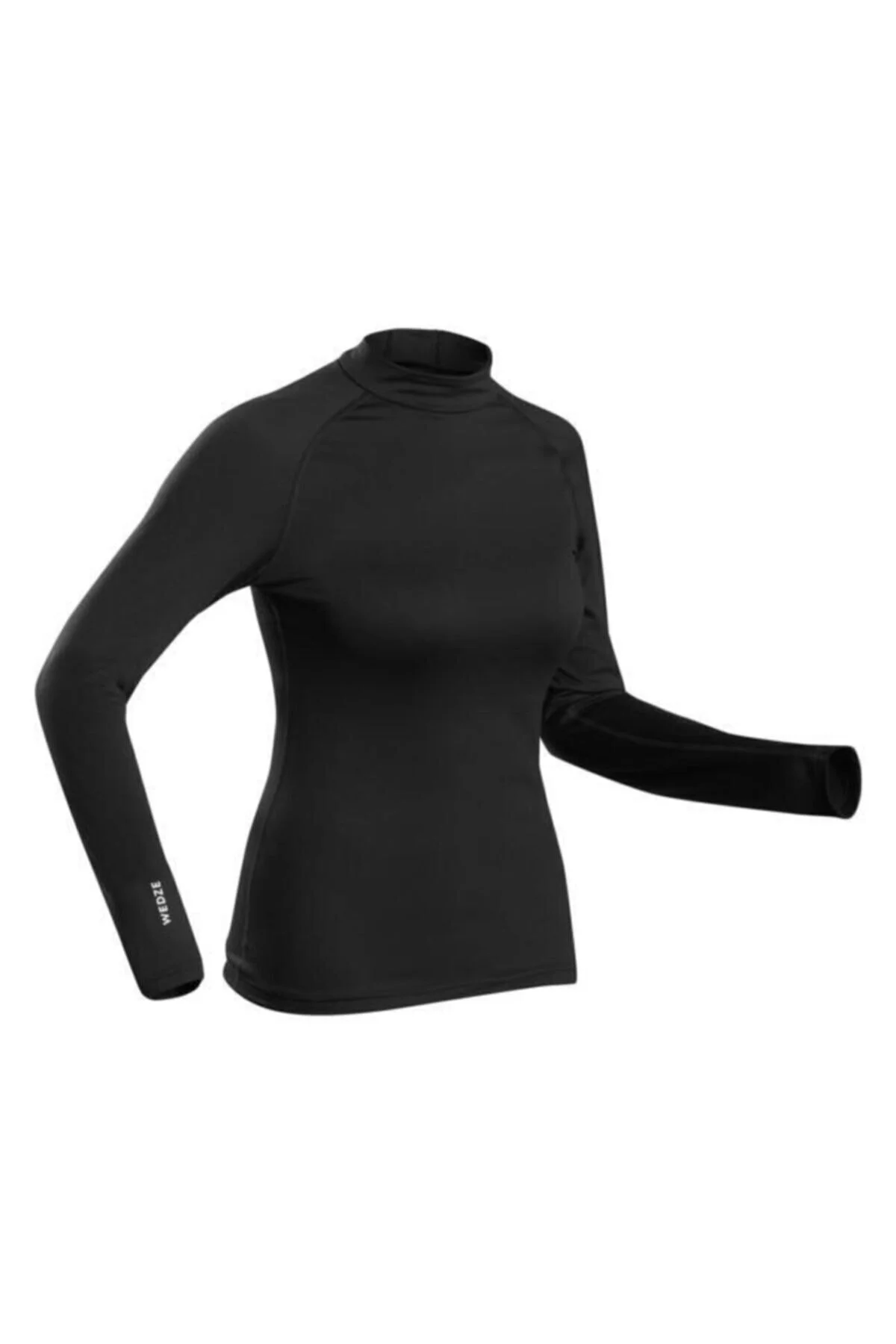 لباس حرارتی و زیرپوش ورزشی مشکی زنانه قاب اسکی باز سیاه BL 500 دکتلون Decathlon