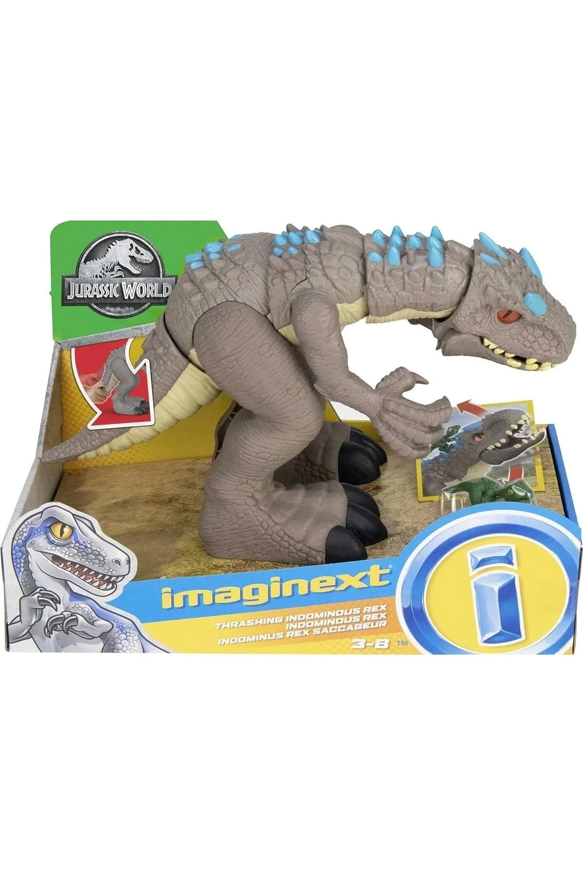 اسباب بازی های فیگور شخصیت JURASSIC WORLD INDOMINUS REX GMR16 ایمجینکس Imaginext